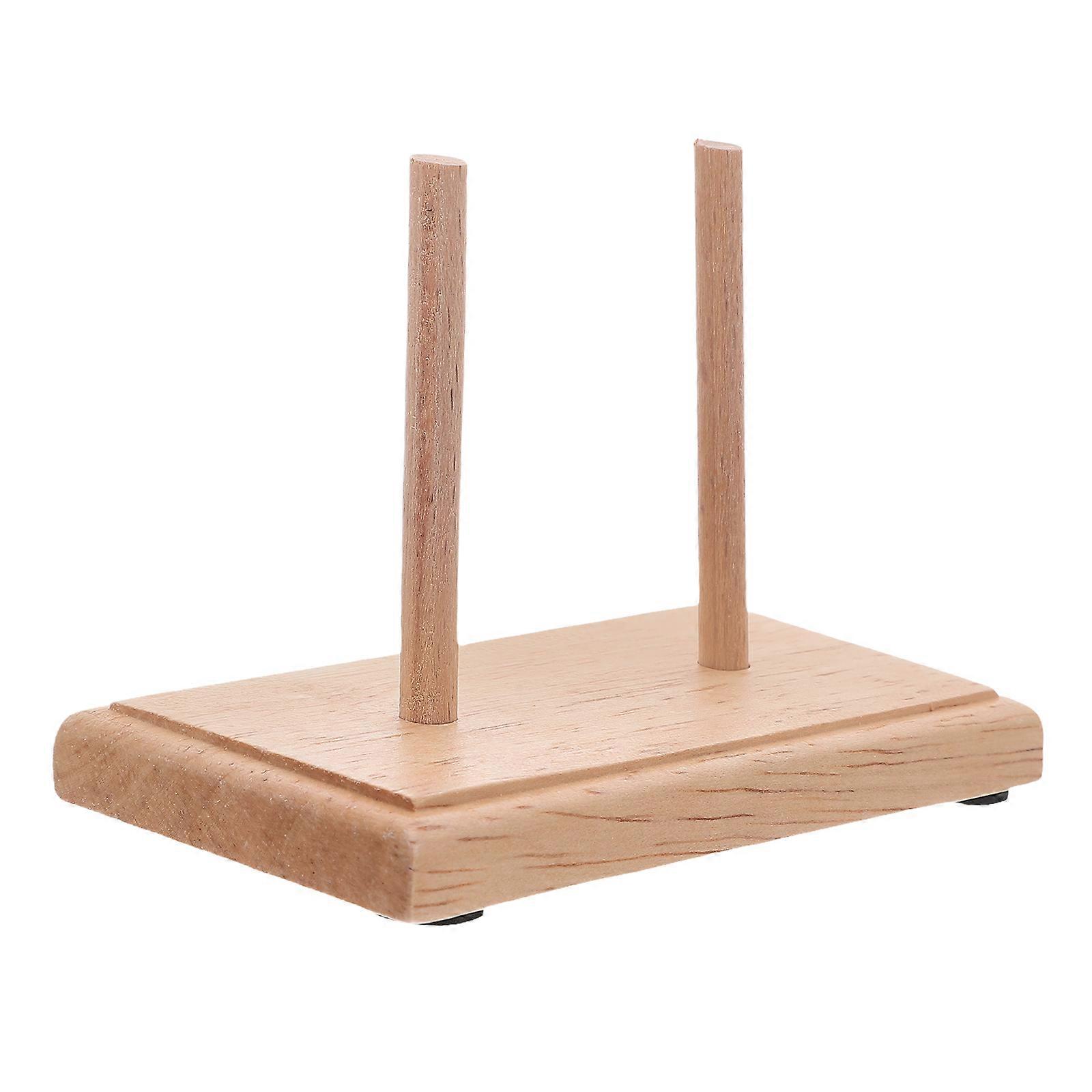 French Embroidery Frame Mini Wooden Thread Holder Rack for 2 Spools