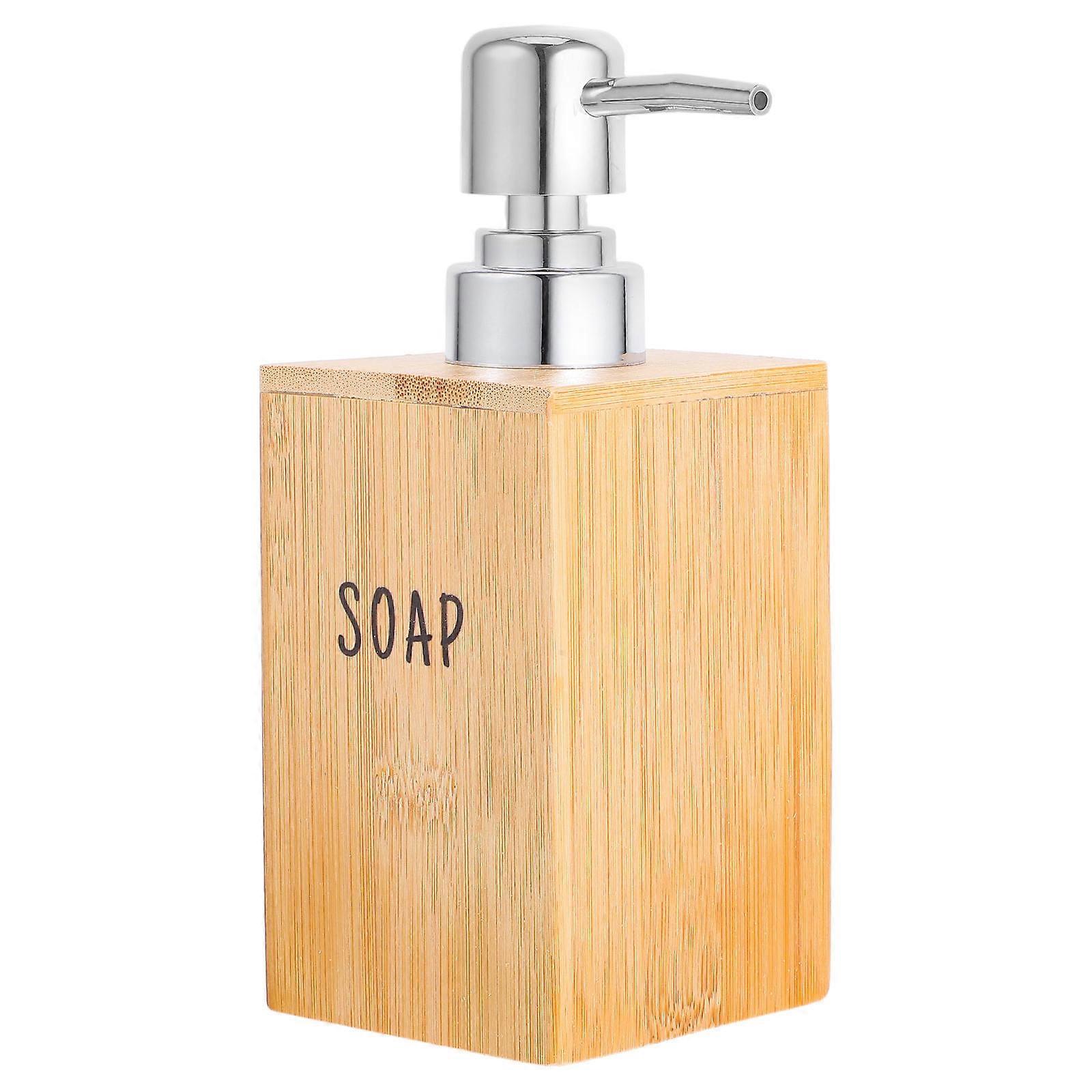 Bamboo Pump Bottle Dispenser for Liquid Soap 250ml Refillable Container