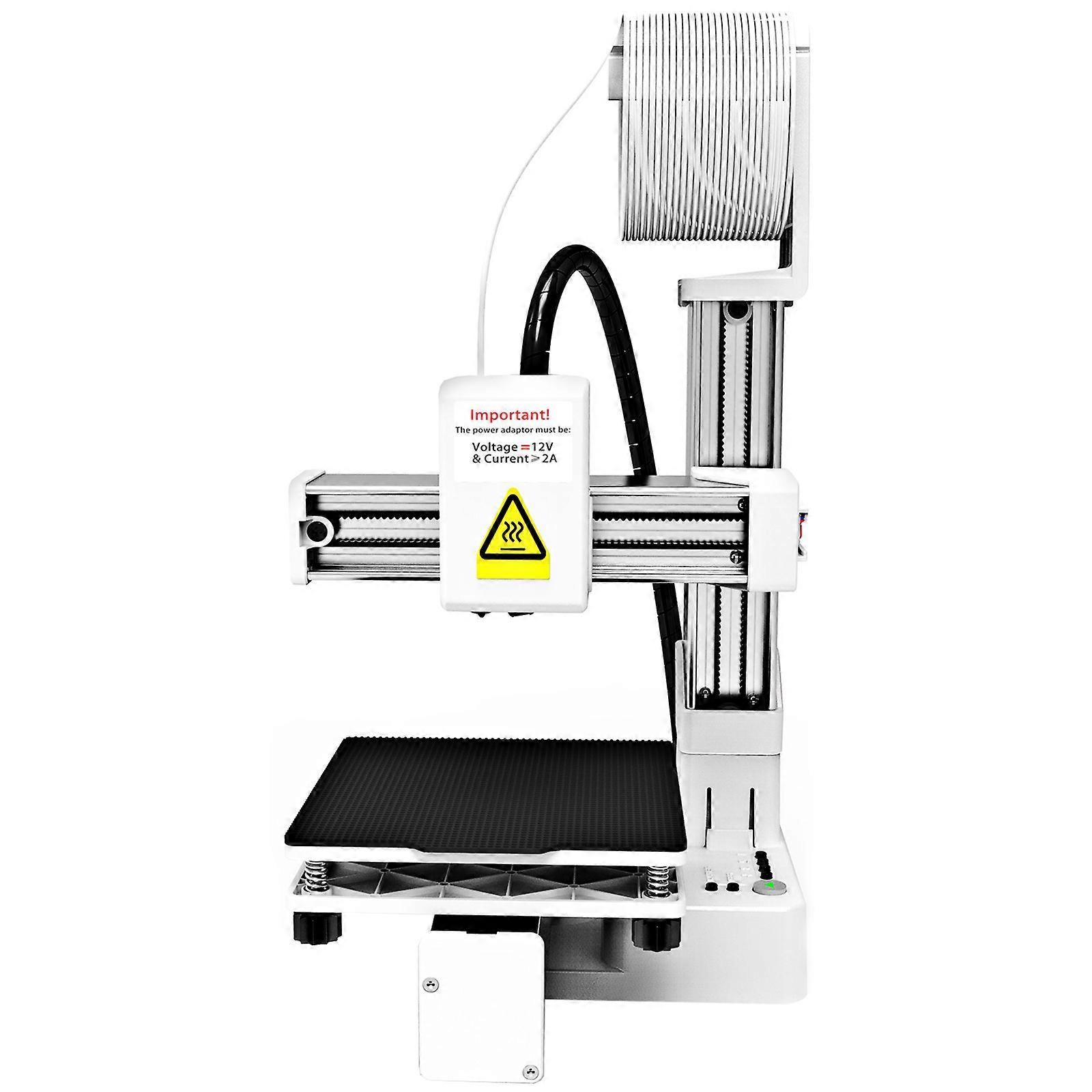 K10 Quiet 3D Printer Small Sized Efficient For Beginners With Easy To Use Features And Educational Videos  White