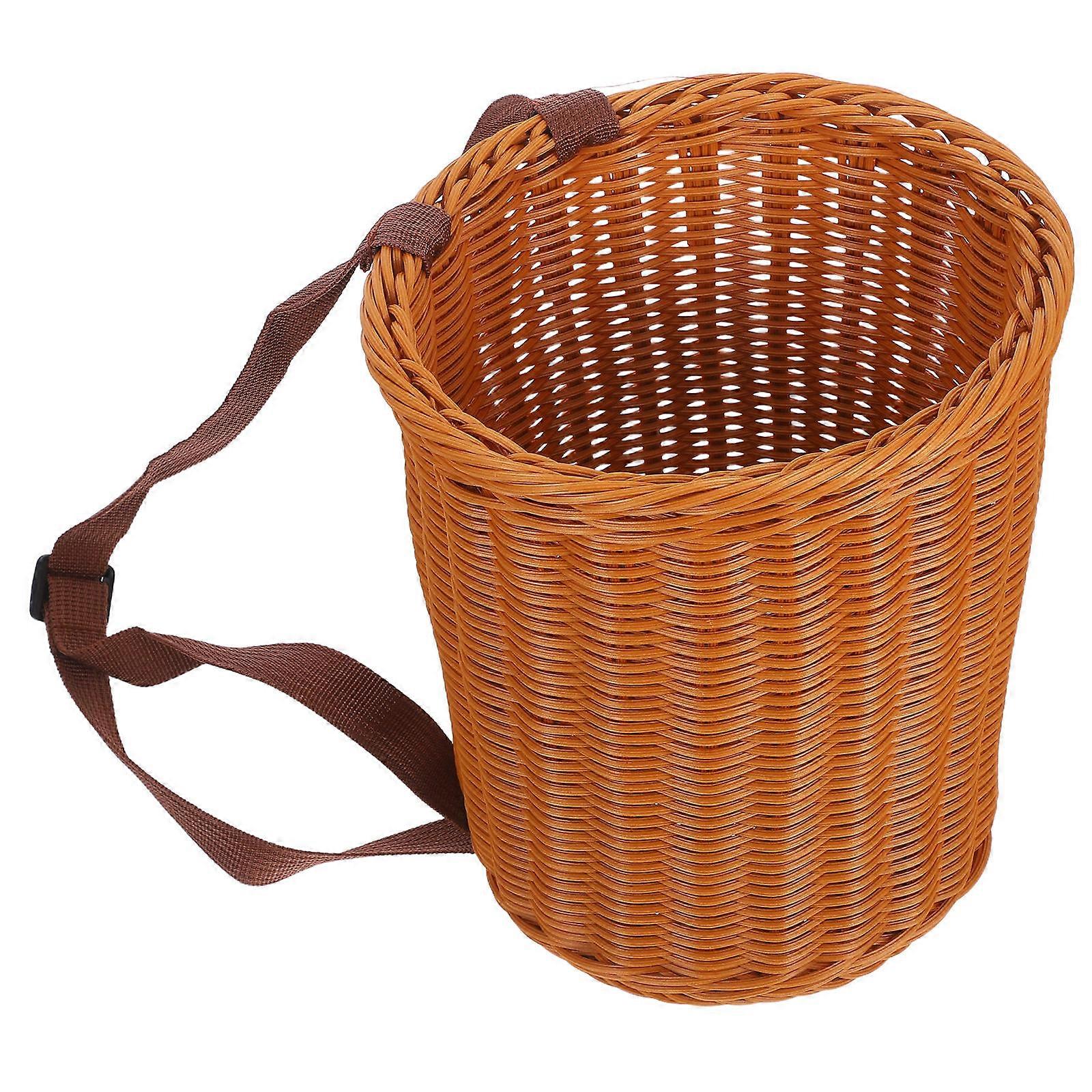 Picnic Basket Handmade Woven Backpack with Shoulder Straps for Storage