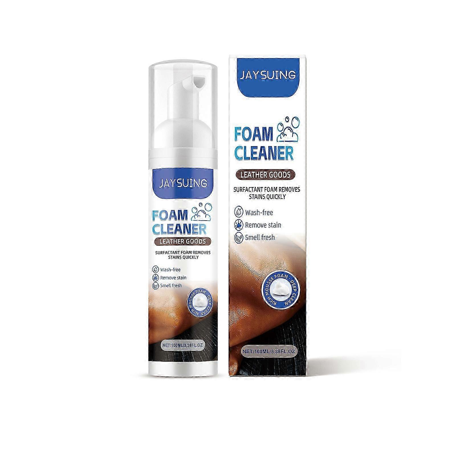 Multi-Functional Leather Foam Cleaner - Stain Remover for Shoes, Boots & Sofas - Gentle, Deep Cleaning with Glycerin & Sodium Cocoylglycinate - 100ml