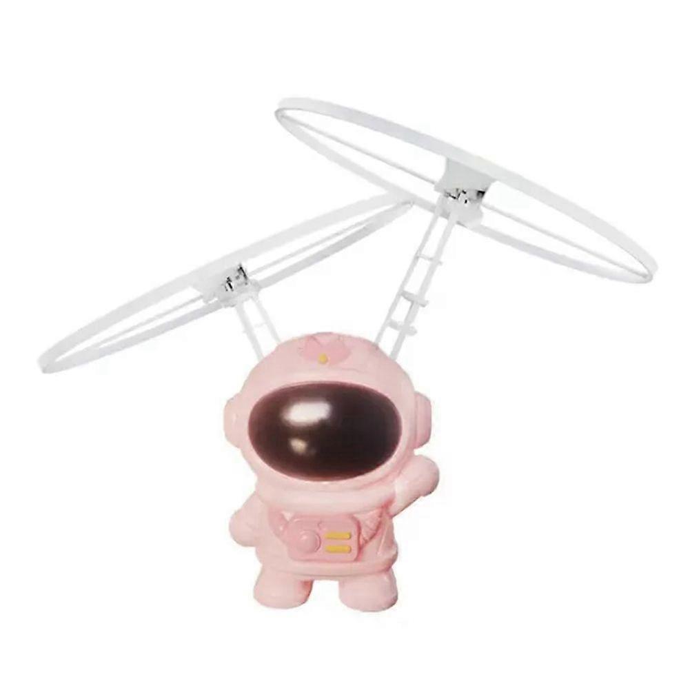UFO Spaceman Gesture Sensing Flying Robot Astronaut Spacecraft Helicopter Remote Controlled Airplane Led Kids Toy Pink