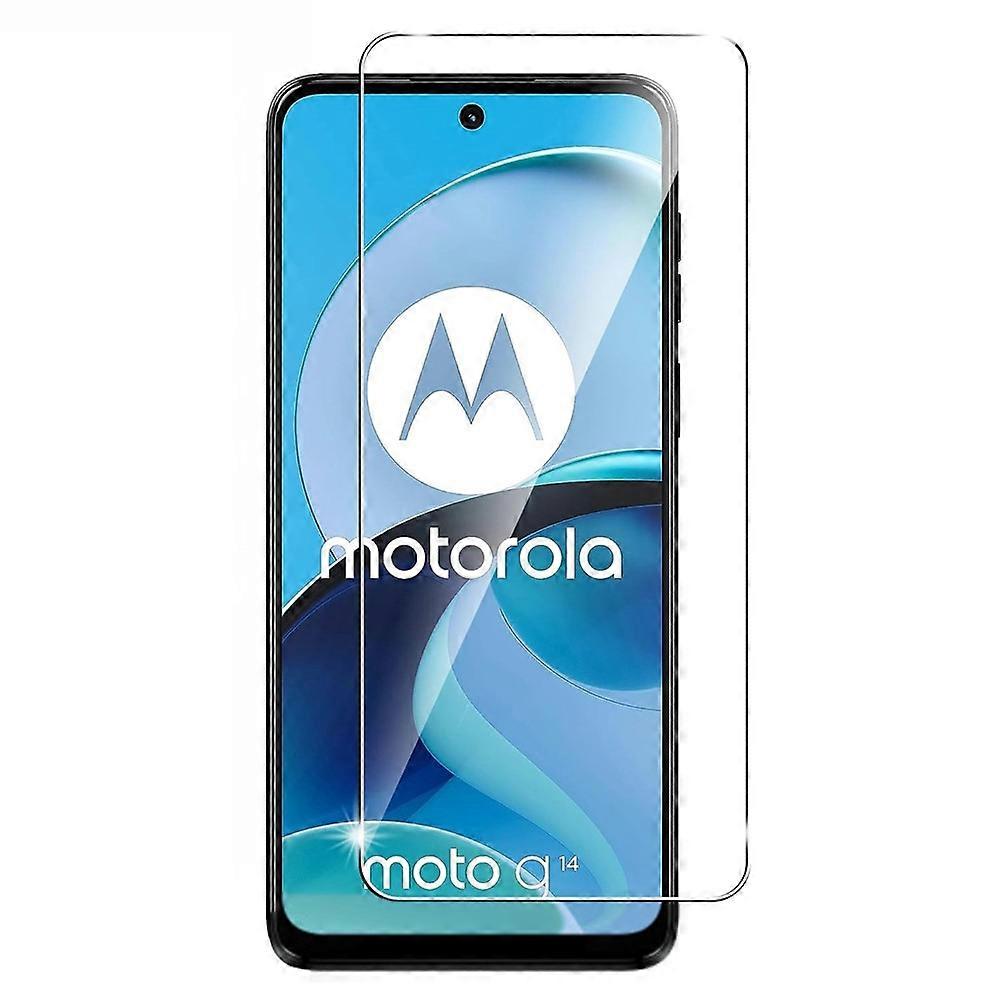 Motorola Moto G14 4G高アルミニウムシリコンガラススクリーンプロテクター0.2mmクリアアークエッジ9Hアンチスクラッチフィルムに対応