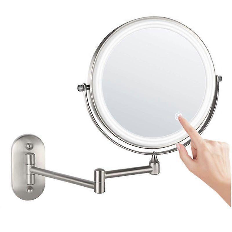 Luxora Wall Mounted Makeup Mirror Adjustable Light Swivel Vanity Mirror