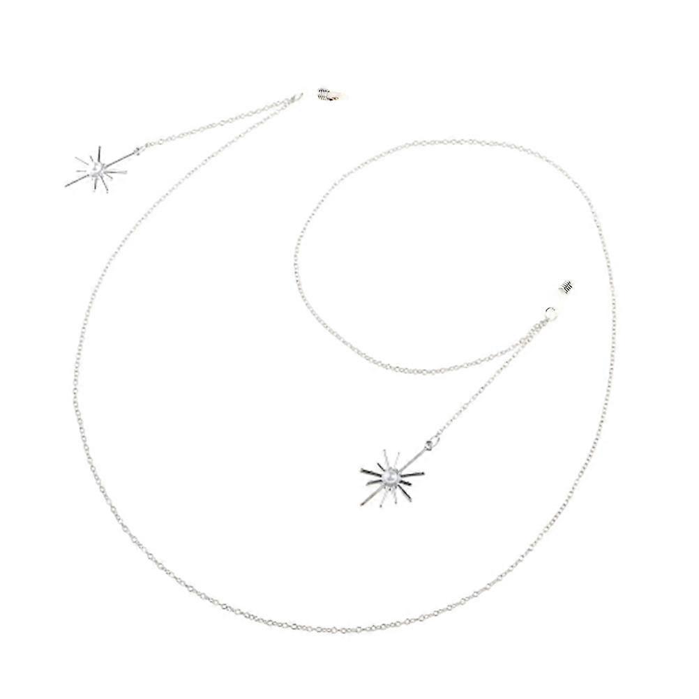 Silver Eyewear Rope for Anti-Slip Use 2Pcs Elegant Snowflake Design