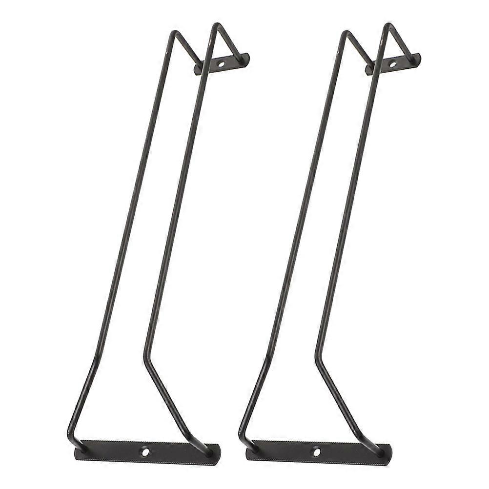 Black Cup Metal Rack Hanging Wine Glass Rack for Kitchen Use 2Pcs