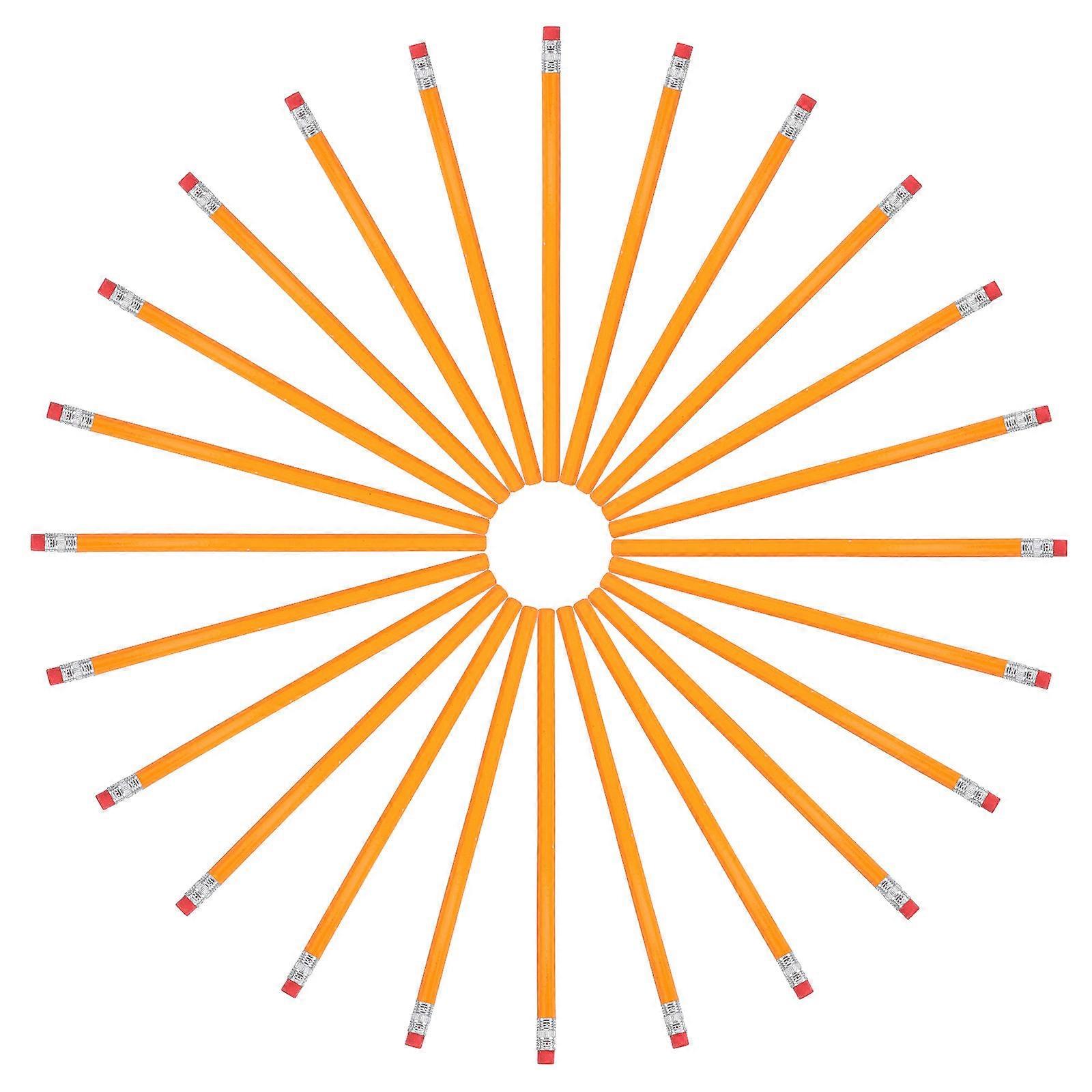 Classroom Wood Pencils for Sketching with Erasers 100Pcs Bulk Pack