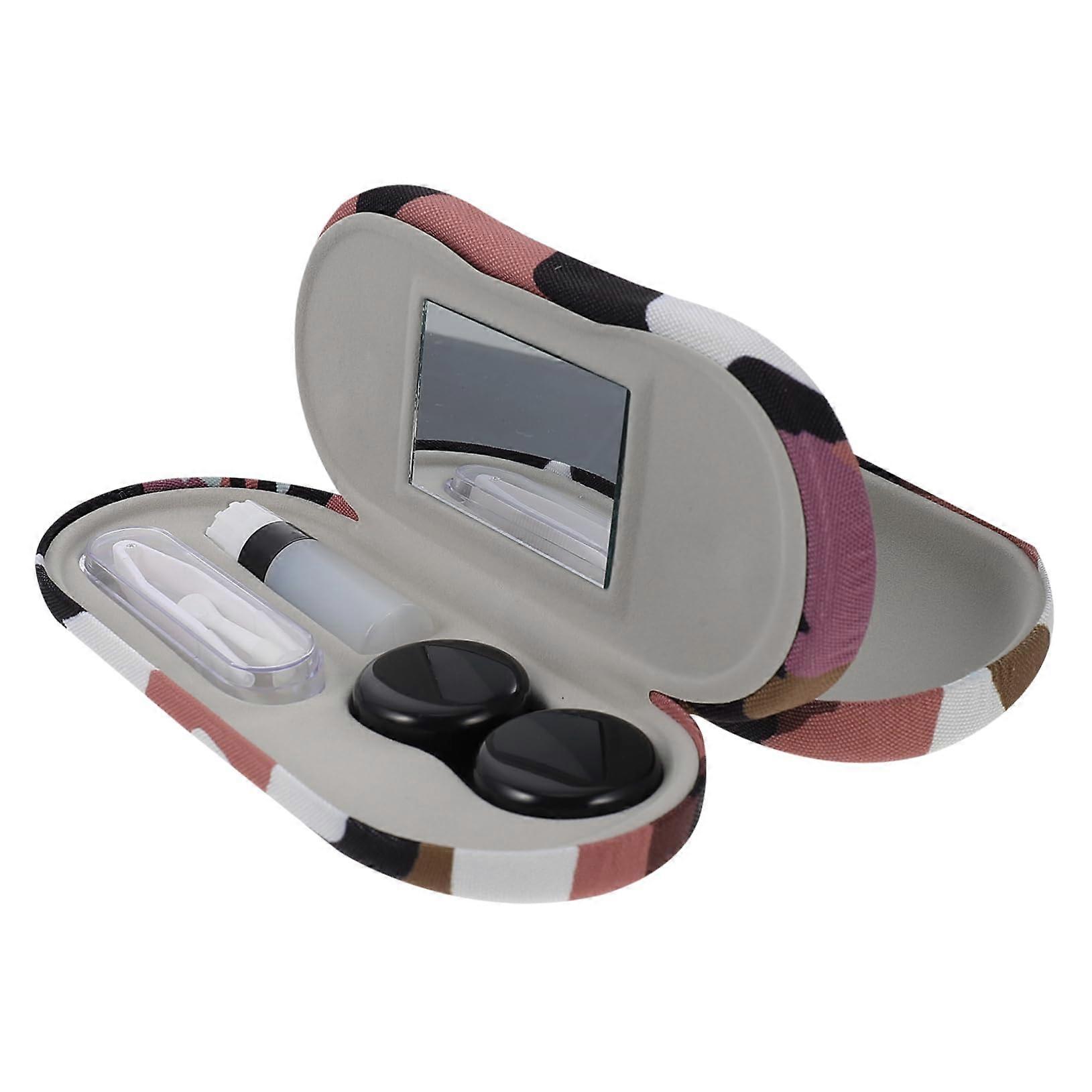 Double Layer Glasses Case with Dual Storage Design and Scratch Protection for Travel