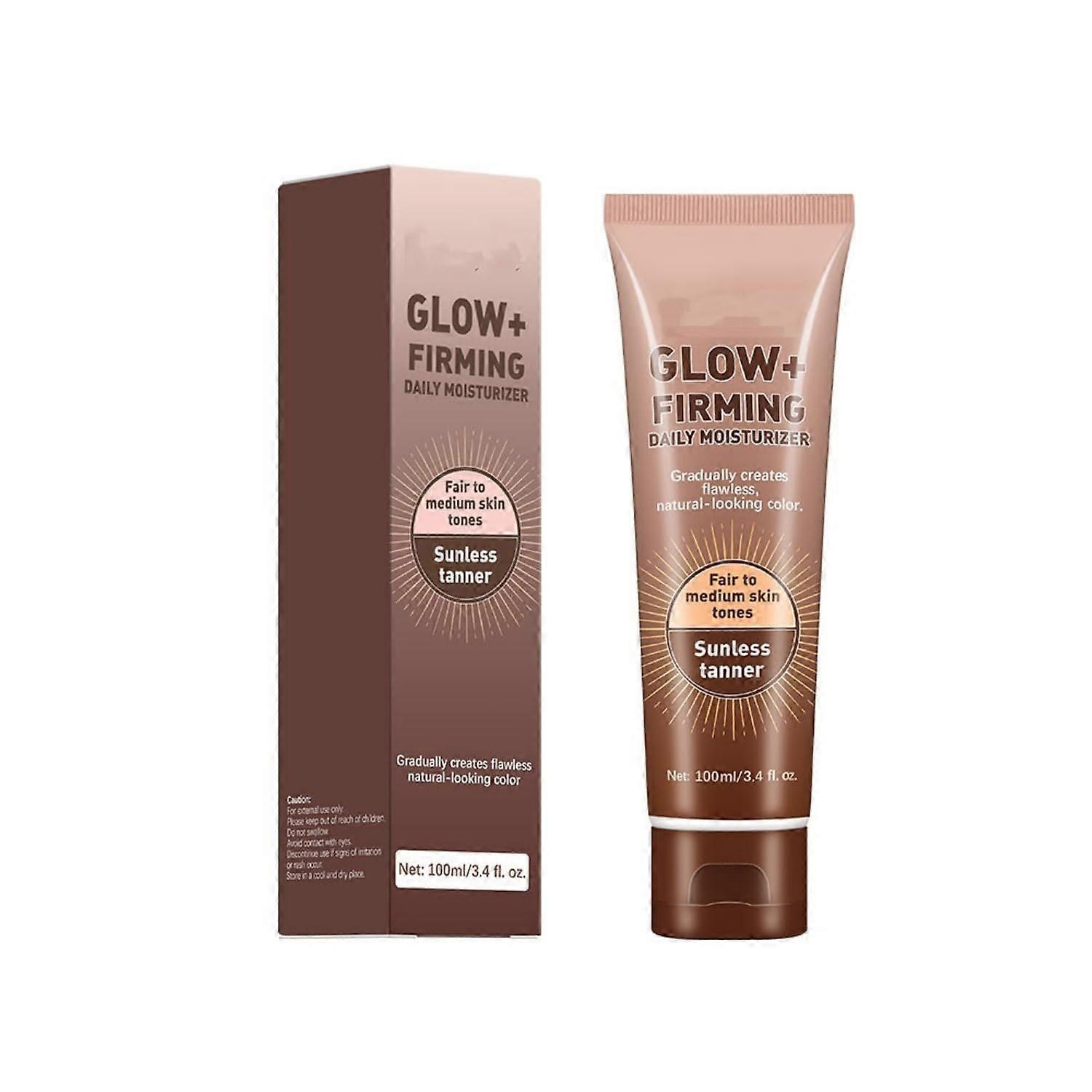 Natural Glow Self Tanner Body Lotion with Coconut Water, Gradual Sunless Tan for Fair to Medium Skin, 100ml Color 01
