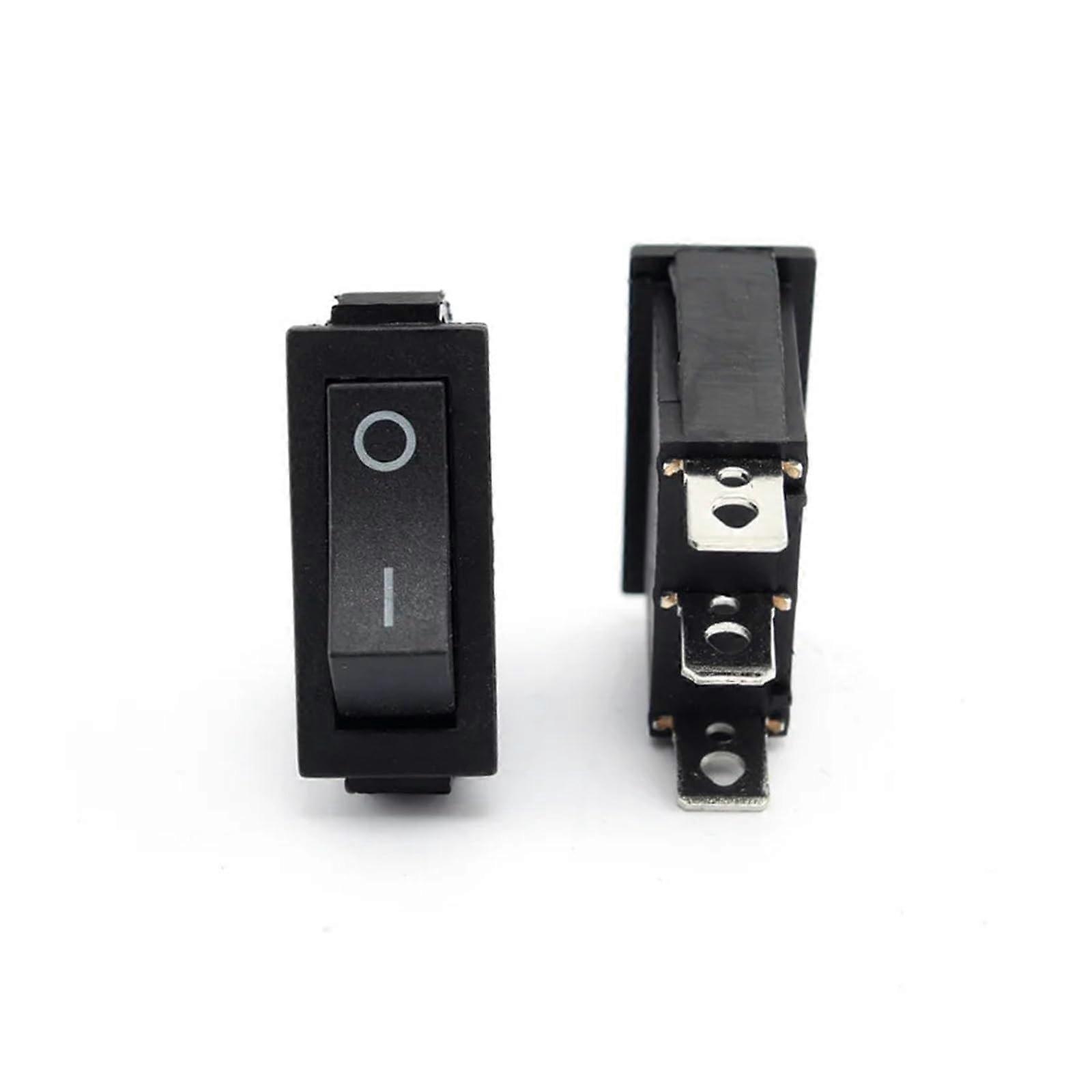 10pcs AC 250V 15A 3Pin SPDT ON/ON Rocker Switch Black Dual Position  Current