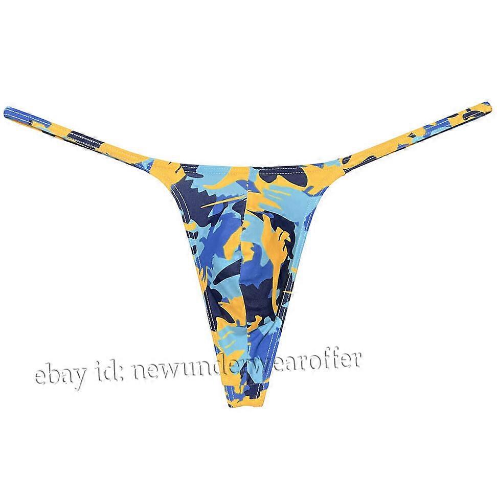Men Thin Strap Thong Underwear Slim Pouch G-string Minimum Coverage Hipster Pant