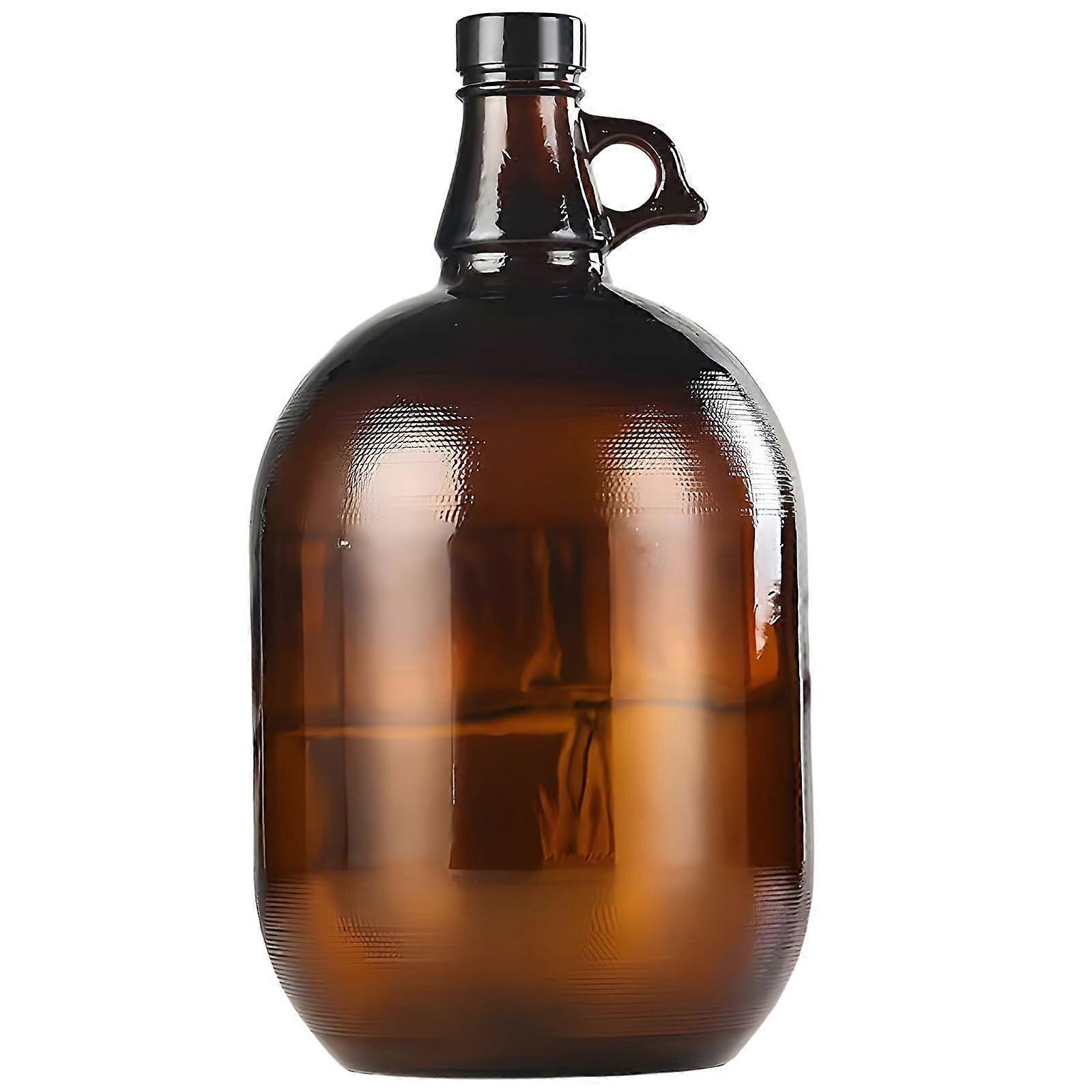 Extra Thick Glass Jug with Handle for Wine and Juice, LeakResistant Lid for Cold Drinks