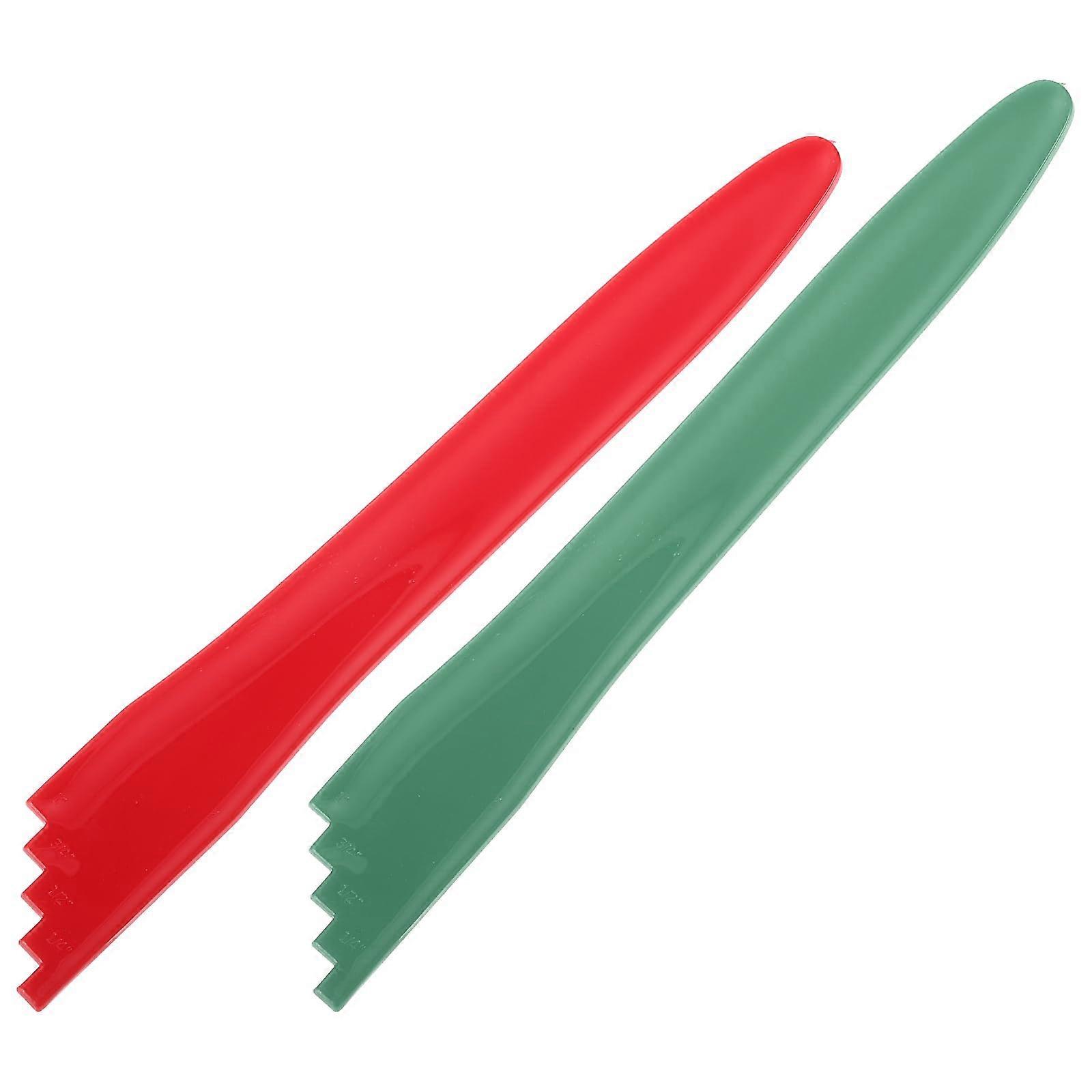 2pcs Canning Bubble Remover with Measurement Marks, HeatResistant Tools for Home Canning, Red and Green