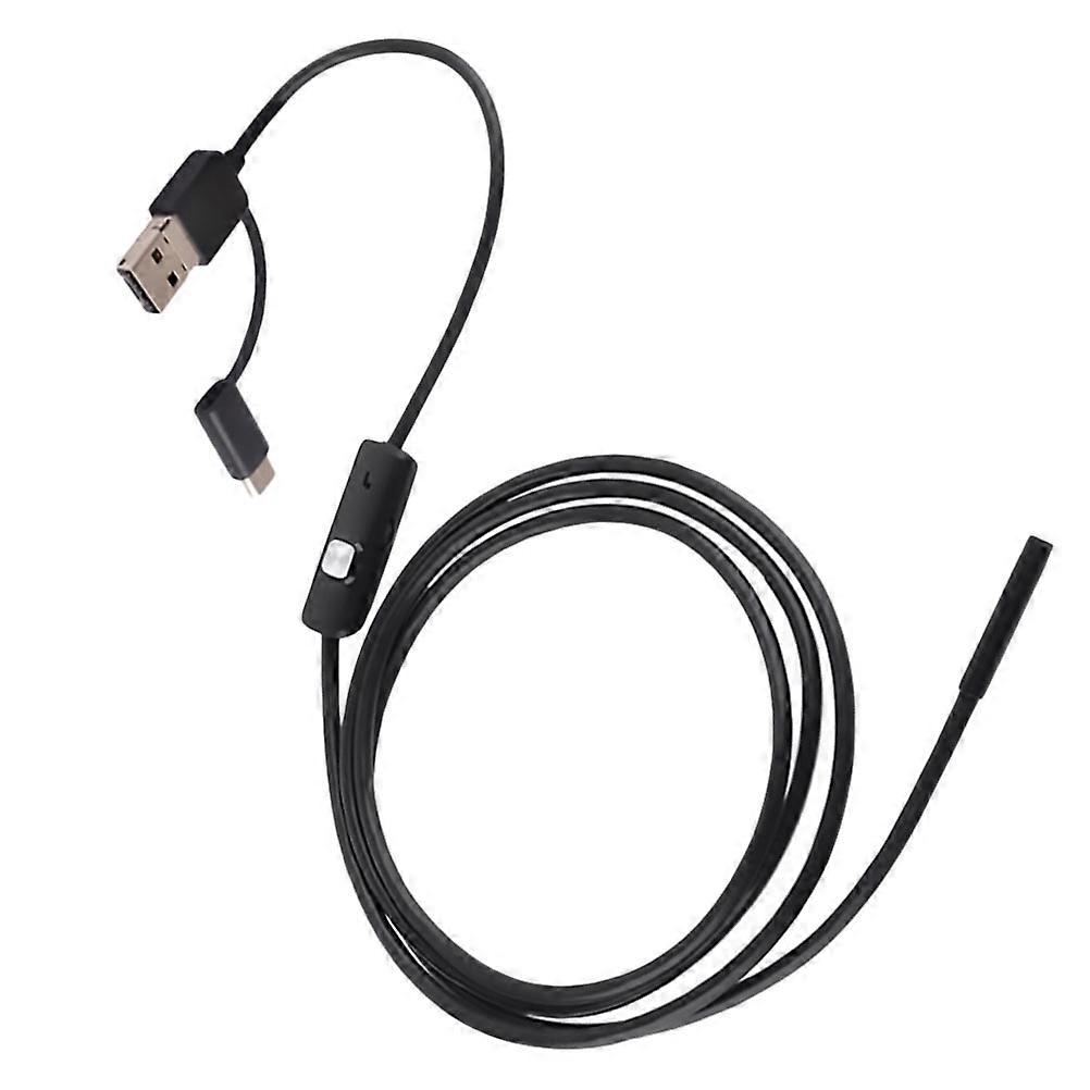 Durable Waterproof Inspection Camera Compatible for Android Phones with 3 in 1 Interface Black plastic 2m