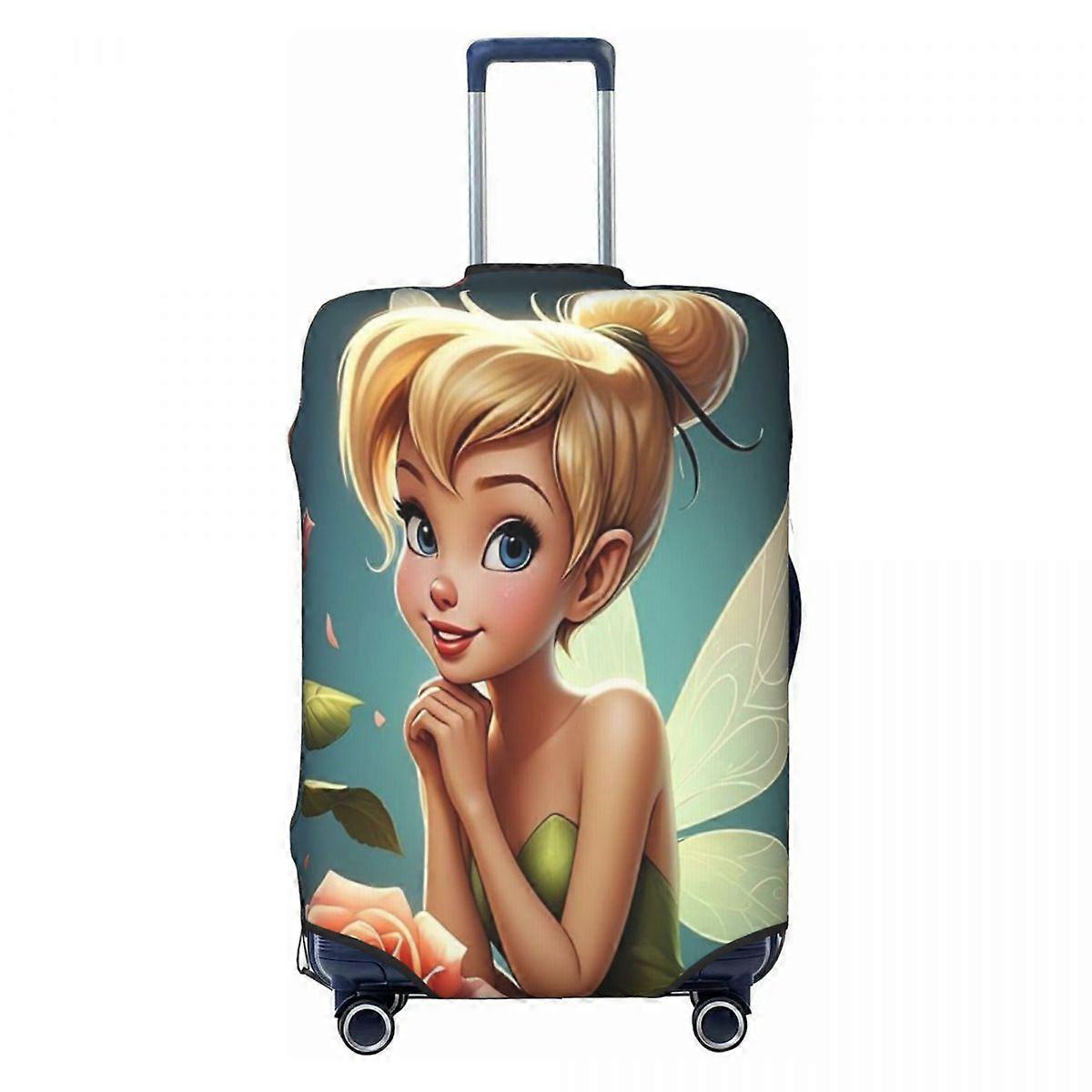 Capa protetora elástica personalizada com estampa da Sininho para malas de viagem de 18 a 32 polegadas.