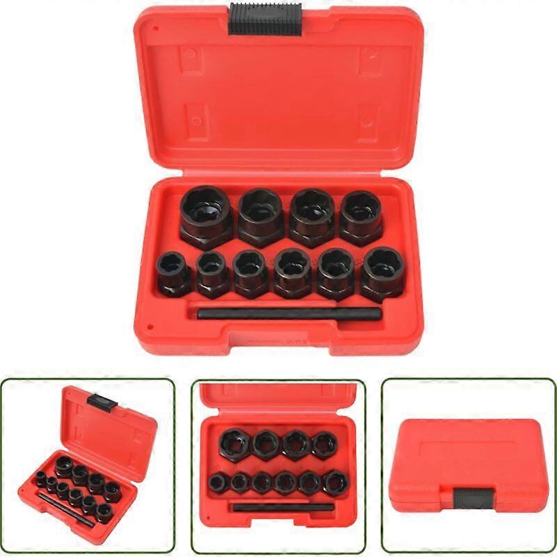 Damaged Bolt/Nut Extractor Kit Steel 11 pcs Hand Tools