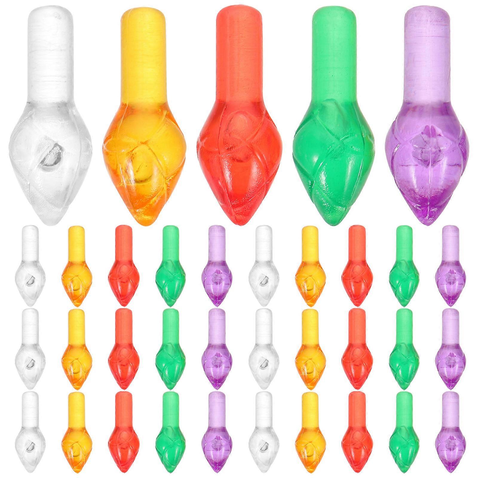 Ceramic Christmas Tree Lights Plastic Bulbs for Lighting Use 100Pcs Multi-