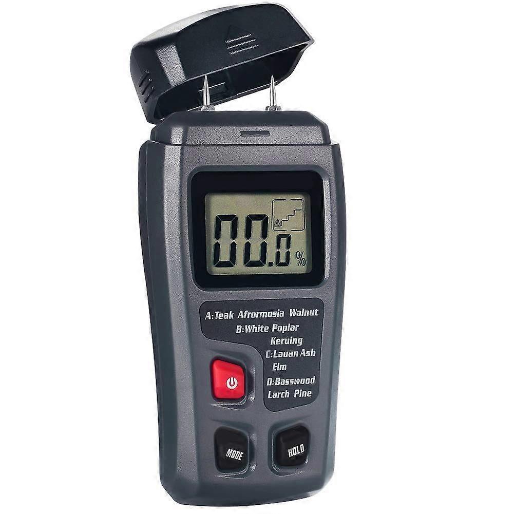 Wood Moisture Meter with Large LCD Display, Accurate Timber Tester for Carpentry and Construction