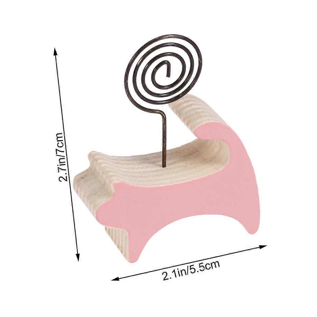 Creative Wood Folder Cartoon Animal Note Holder for Office Use