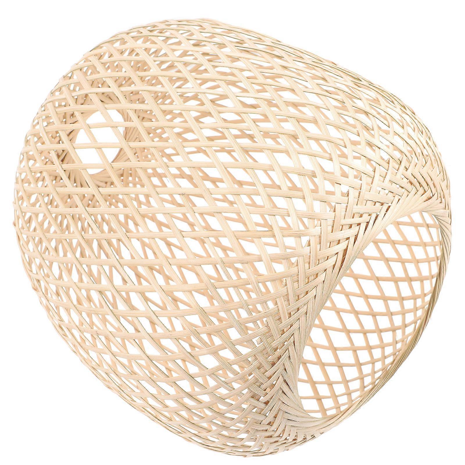 Bamboo Woven Lampshade for Ceiling Light Shade Light Yellow Decor