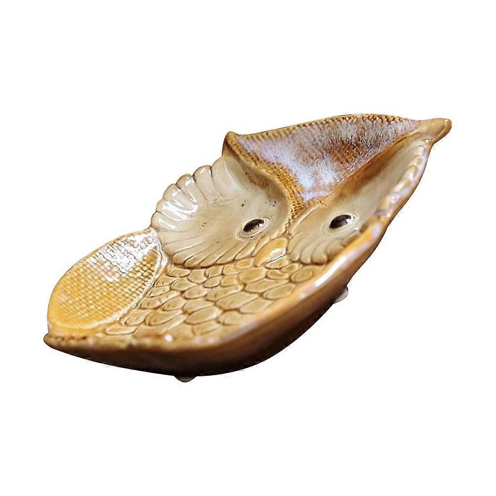 Owl Design Ceramic Plate for Decorative Fruit Storage Use