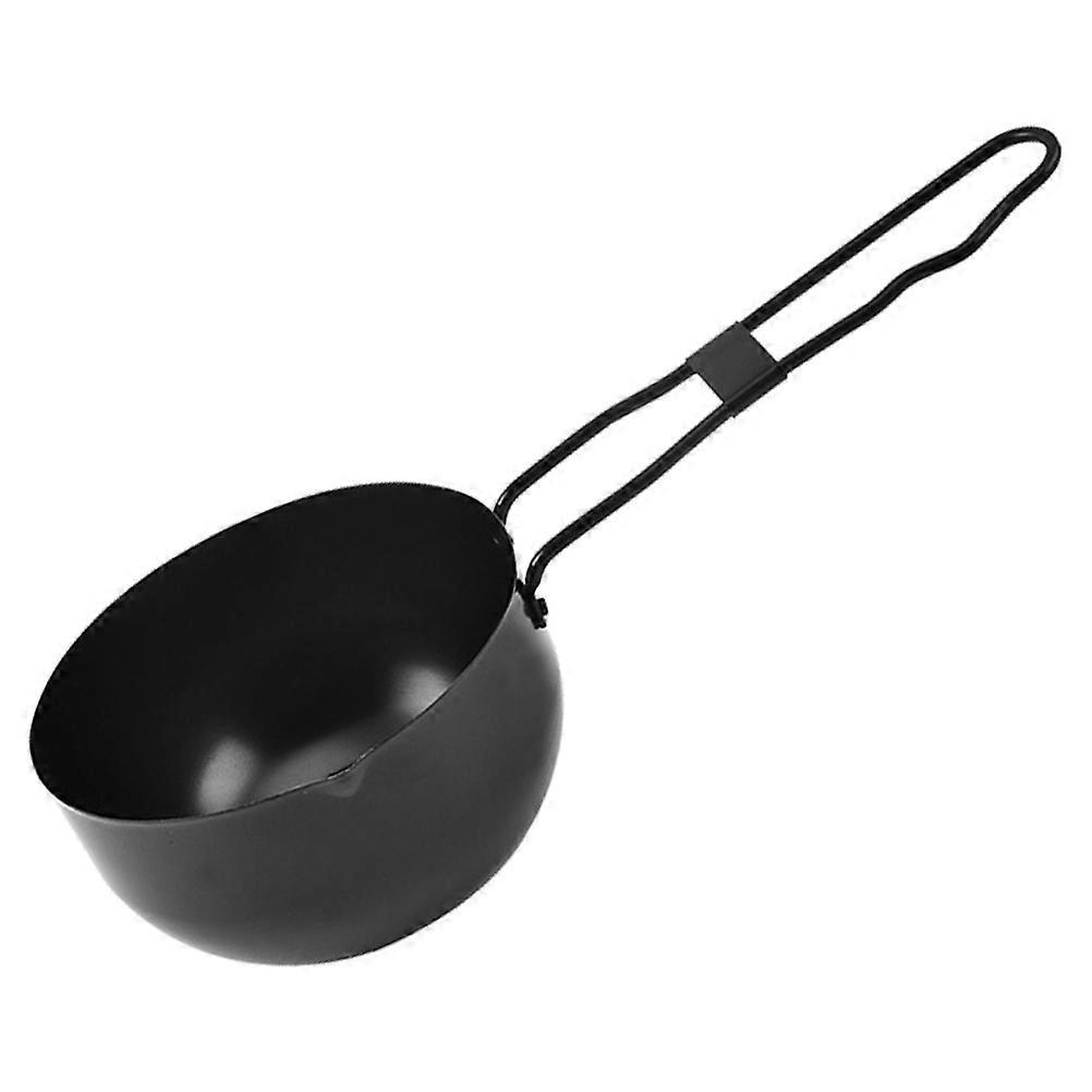 Black Mini Iron Stewpan for Outdoor Use Multi-Functional Cooking Pot
