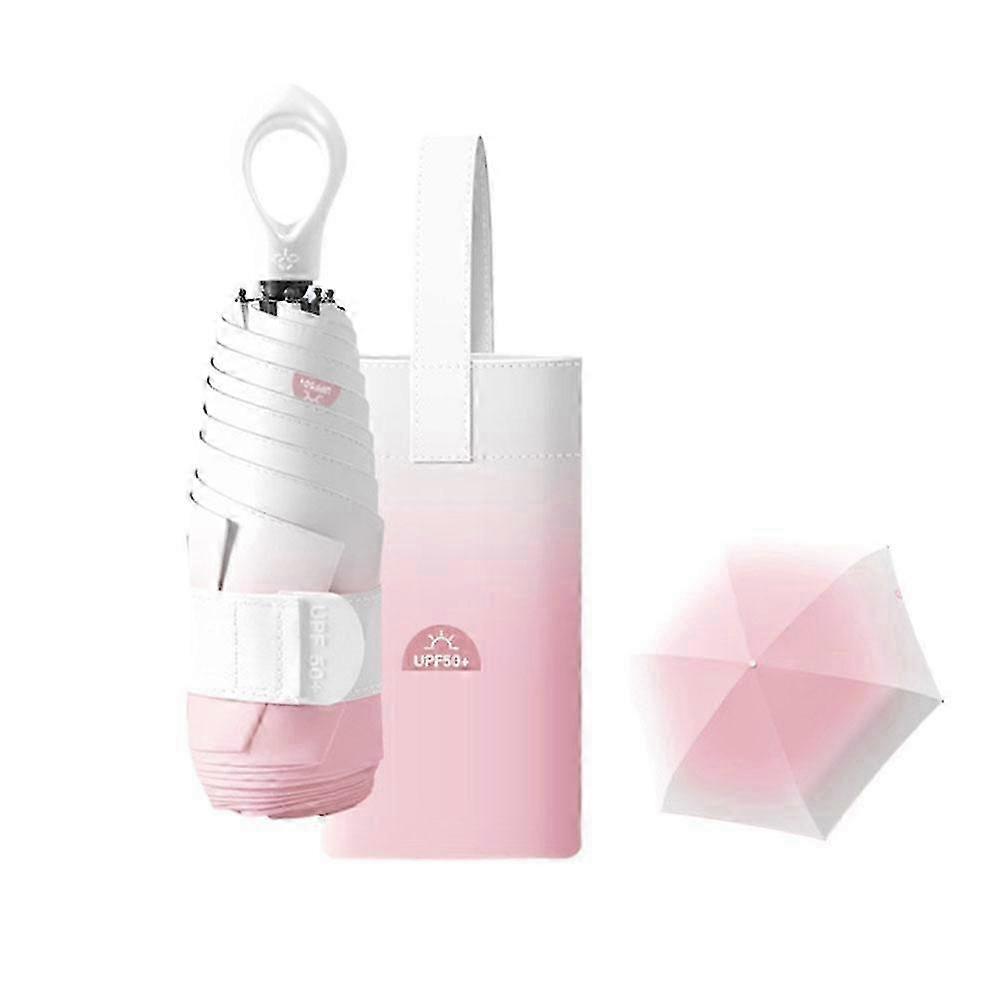6 Bones Mini Gradient Sun Protection Umbrella Compact Capsule Umbrellas 25-26