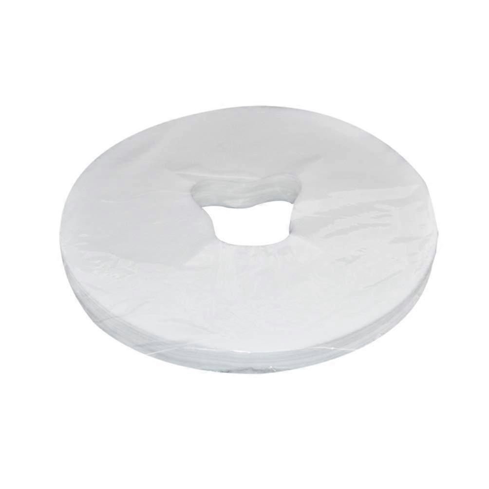 White Disposable Massage Table Headrest Covers 100 Sheets Soft Breathable Nonwoven Spa Use