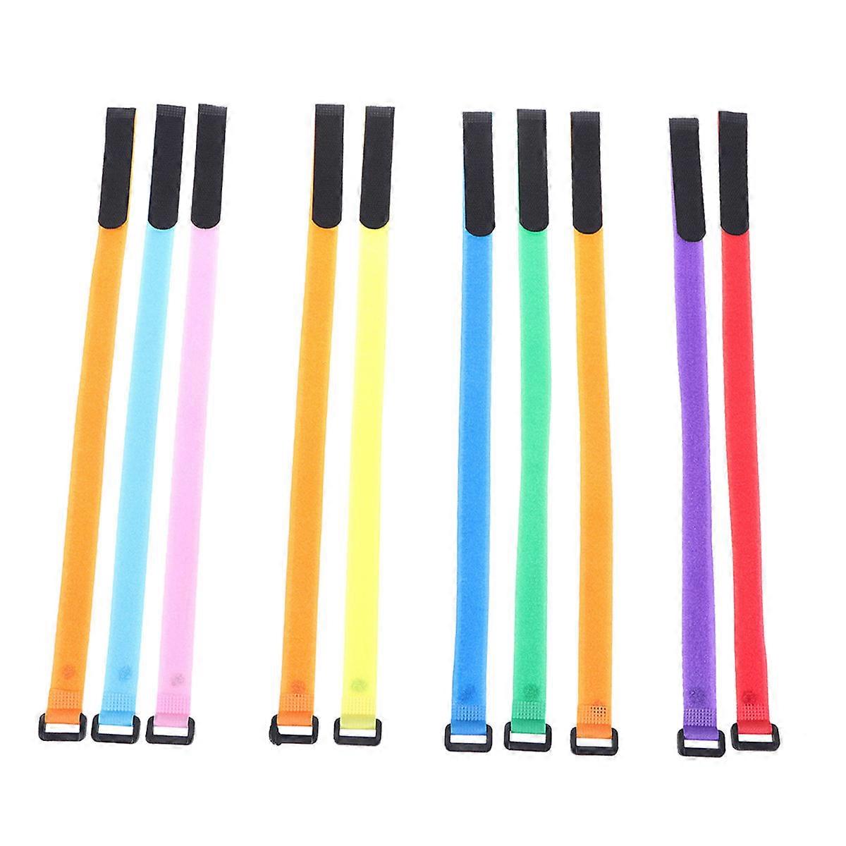 Stickers Strap for Fixing 10Pcs Buckle Cable Ties Assorted Color