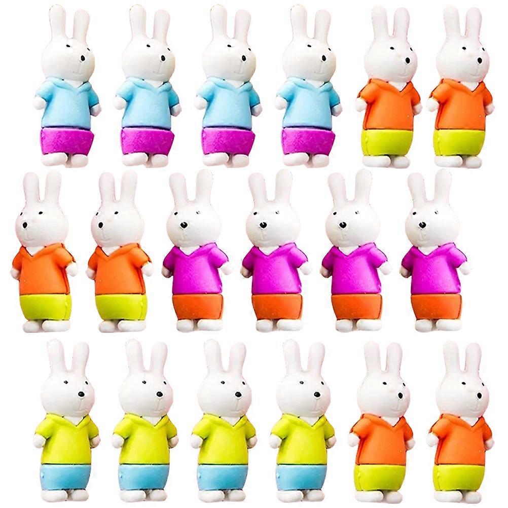 Animal Erasers Rabbit Eraser for School Multi-Use 18Pcs Students Gift