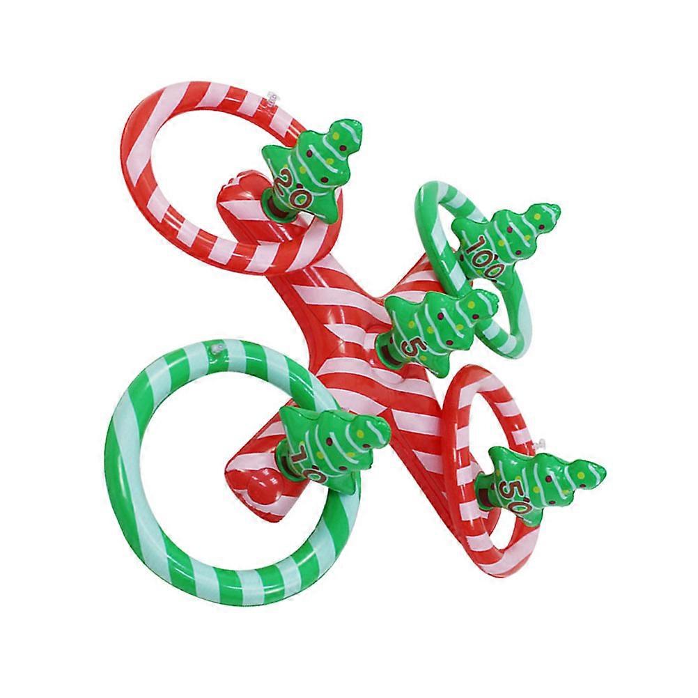 Inflatable Toss Game Christmas Tree for Kids Playing 5Pcs Set