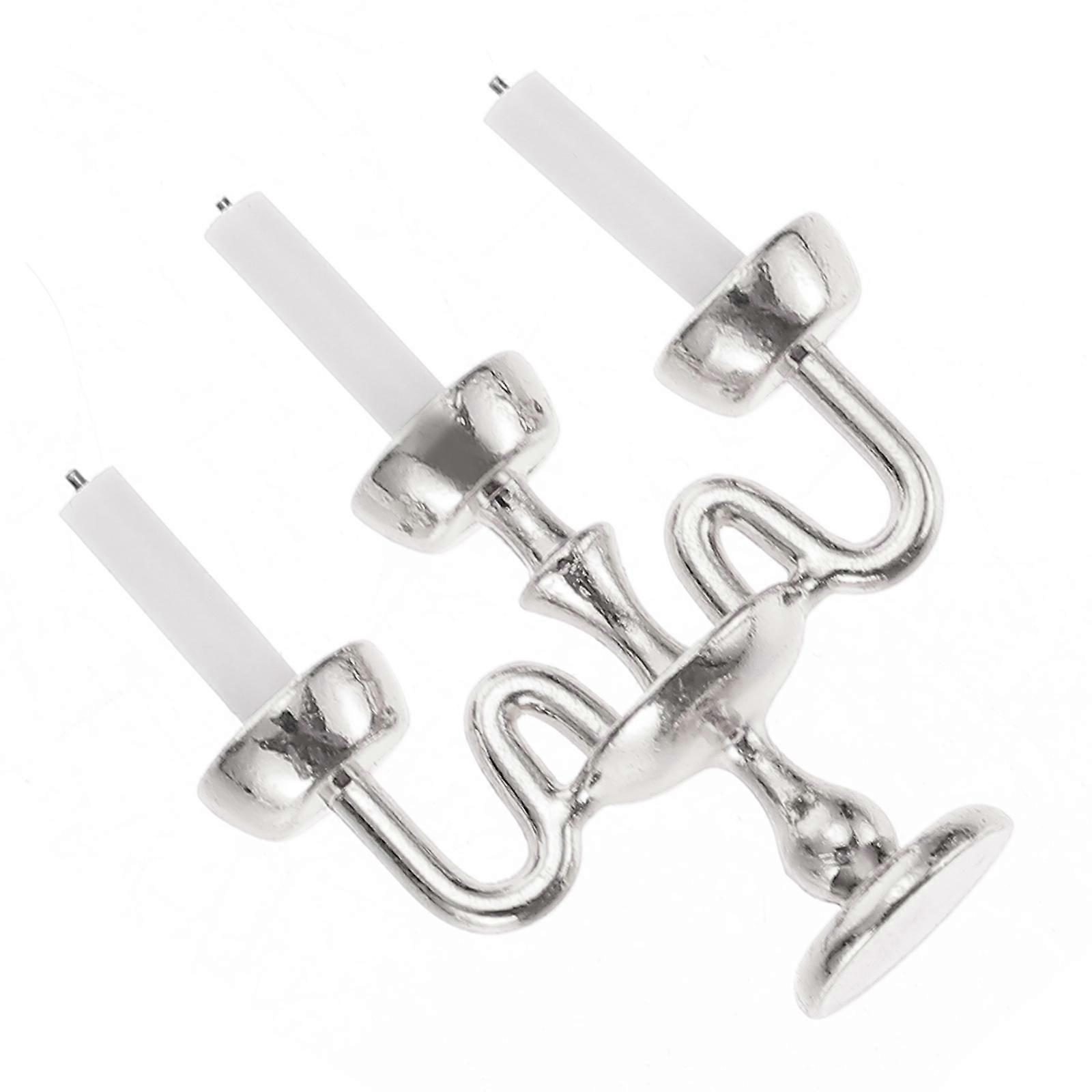 Miniature Candlestick -Head Candle Stick for Decor Mini House Accessories