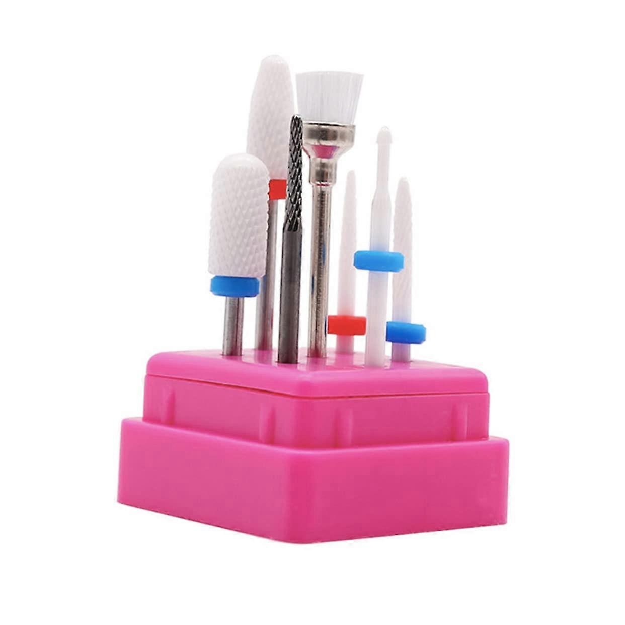 Ceramic Nail Drill Bits Set with MultiShape Grinding Heads for Professional Manicure Pedicure