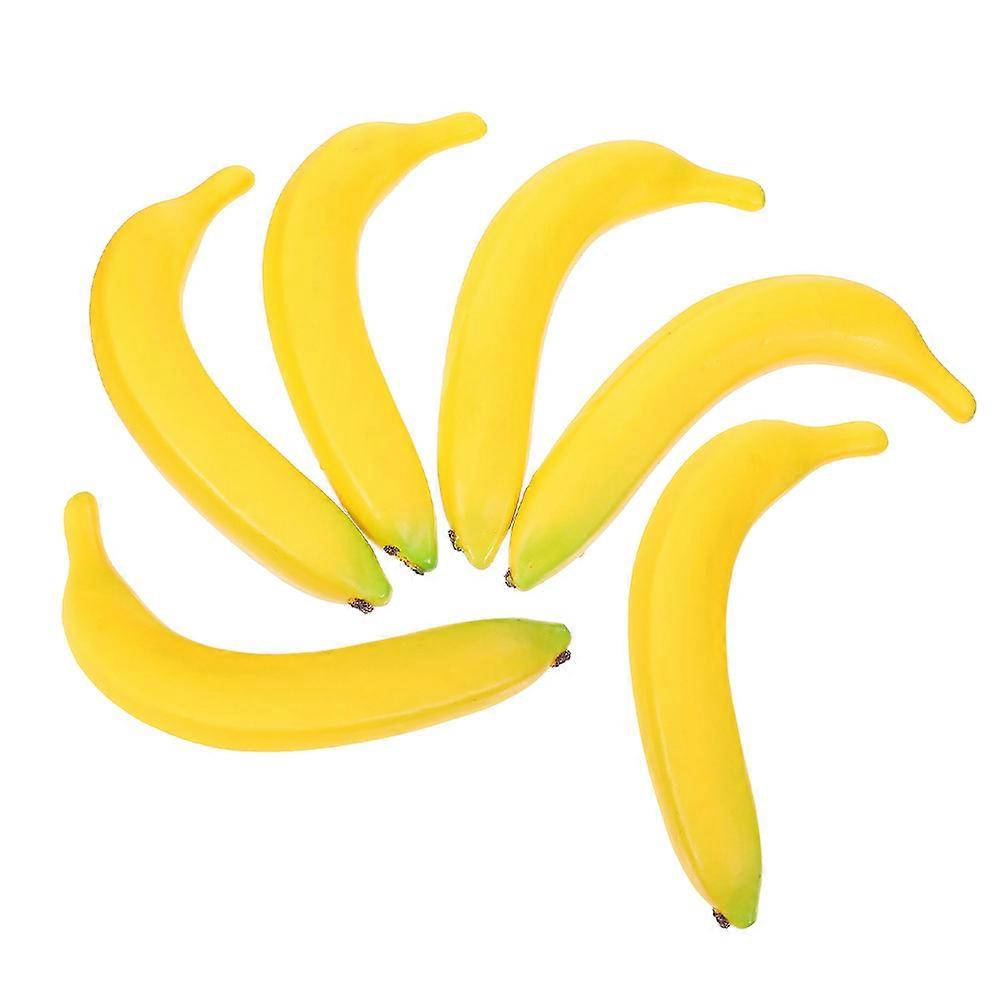 Yellow Banana Artificial Fruit Decor Model for Various Display 18Pcs