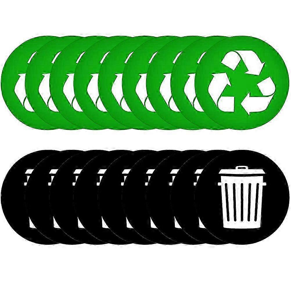 Trash Can Decals Recycling Stickers for Waste Sorting 5Sets Waterproof