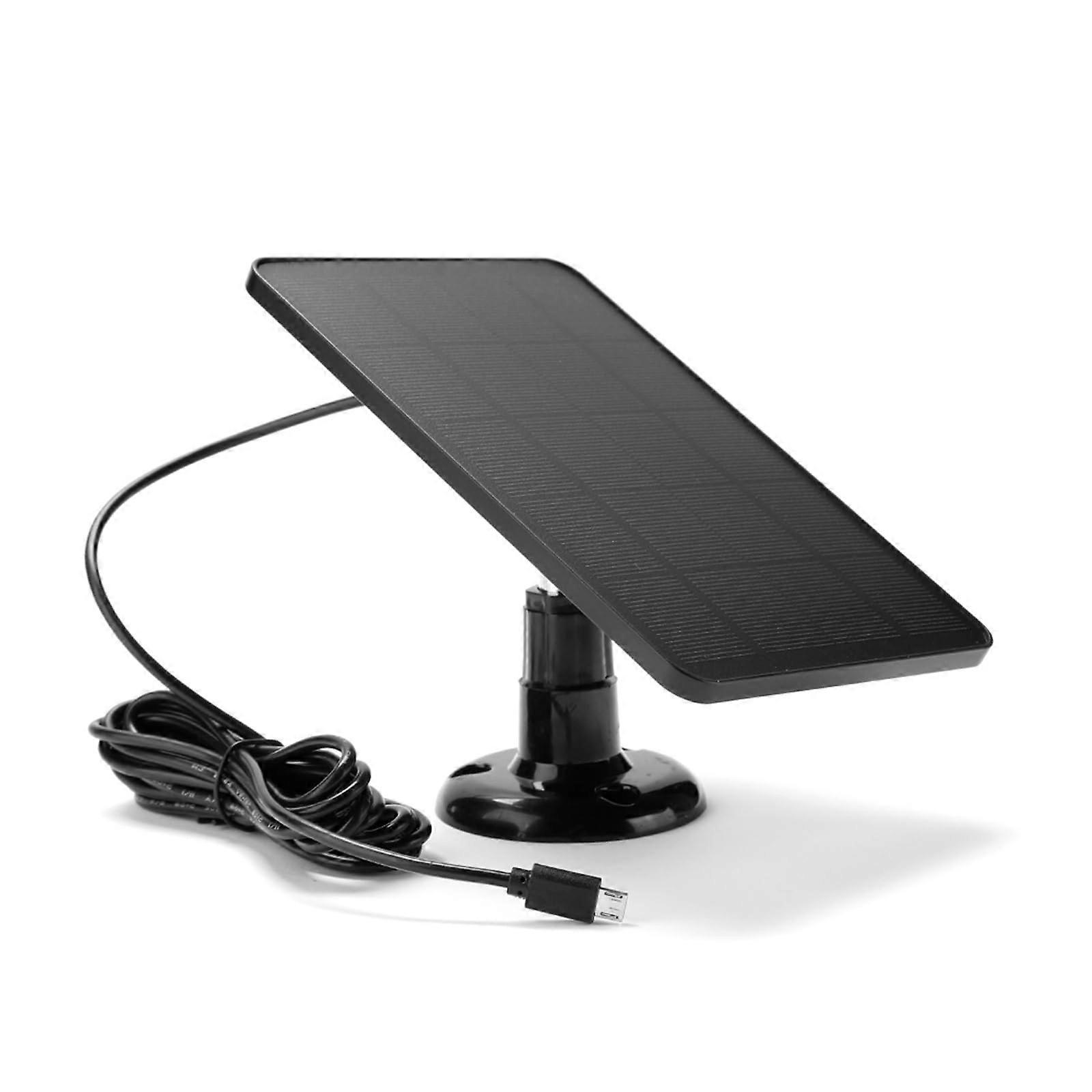 Solar Panel for Security Camera with IPX6 Waterproof 360° Adjustable Bracket and USB Type C Port