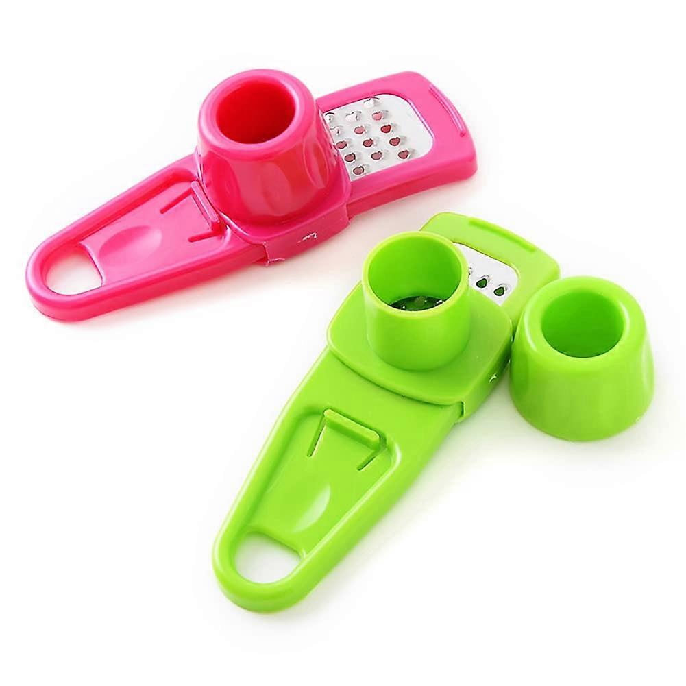 2 Pcs Garlic Grater Ginger Grater Multi Functional Cutter Kitchen Tool Slicer, Blue QAF456