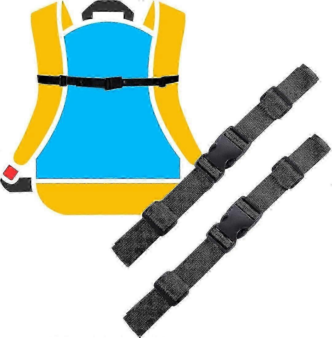 Backpack Chest Strap - 2 Pack, Black