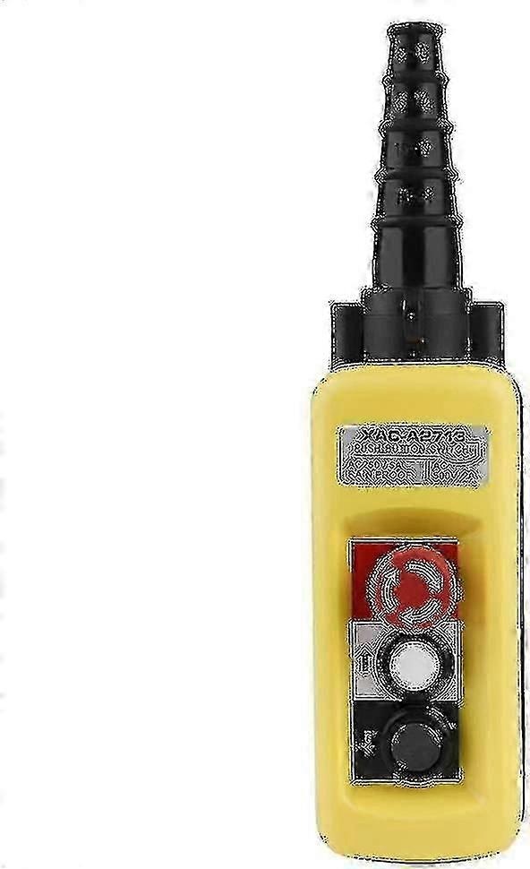 Crane Hoisting Control Switch, Xac-a2713 Suspension Hoisting Controller With Chain Crane Push Button Switch With Emergency Stop (2 Buttons) Edition 01