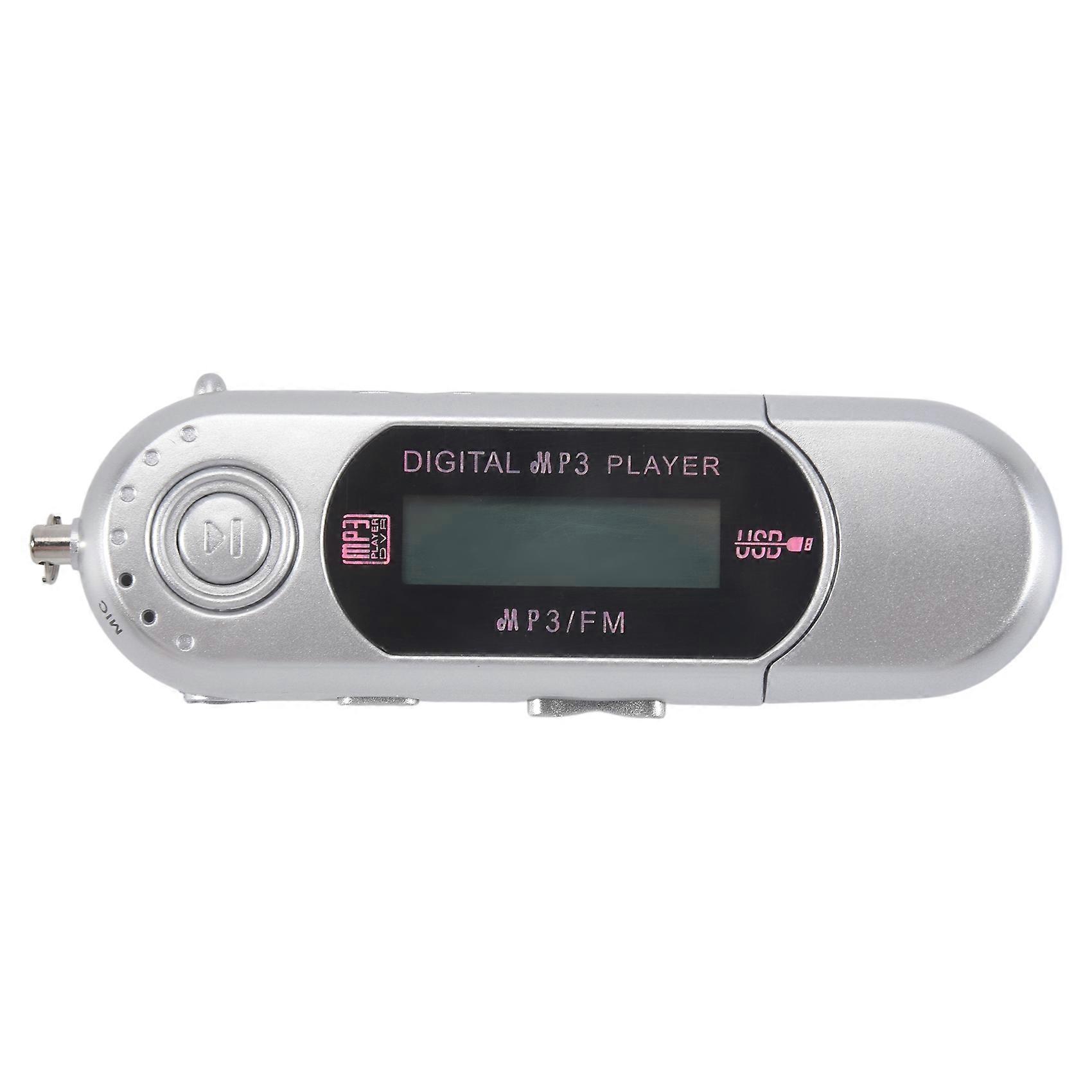 Mini MP3 Player USB 2.0 Small Flash Drive Multilanguage LCD Music Player with 3.5mm Audio Jack Automatic Shutdown(A)