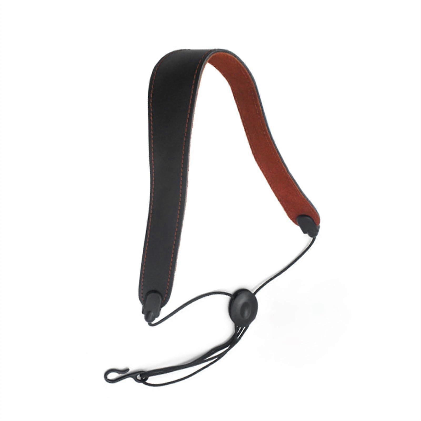 Leather Saxophone Neck Strap for Alto and Tenor with Ergonomic Support and Quick Attach Hook