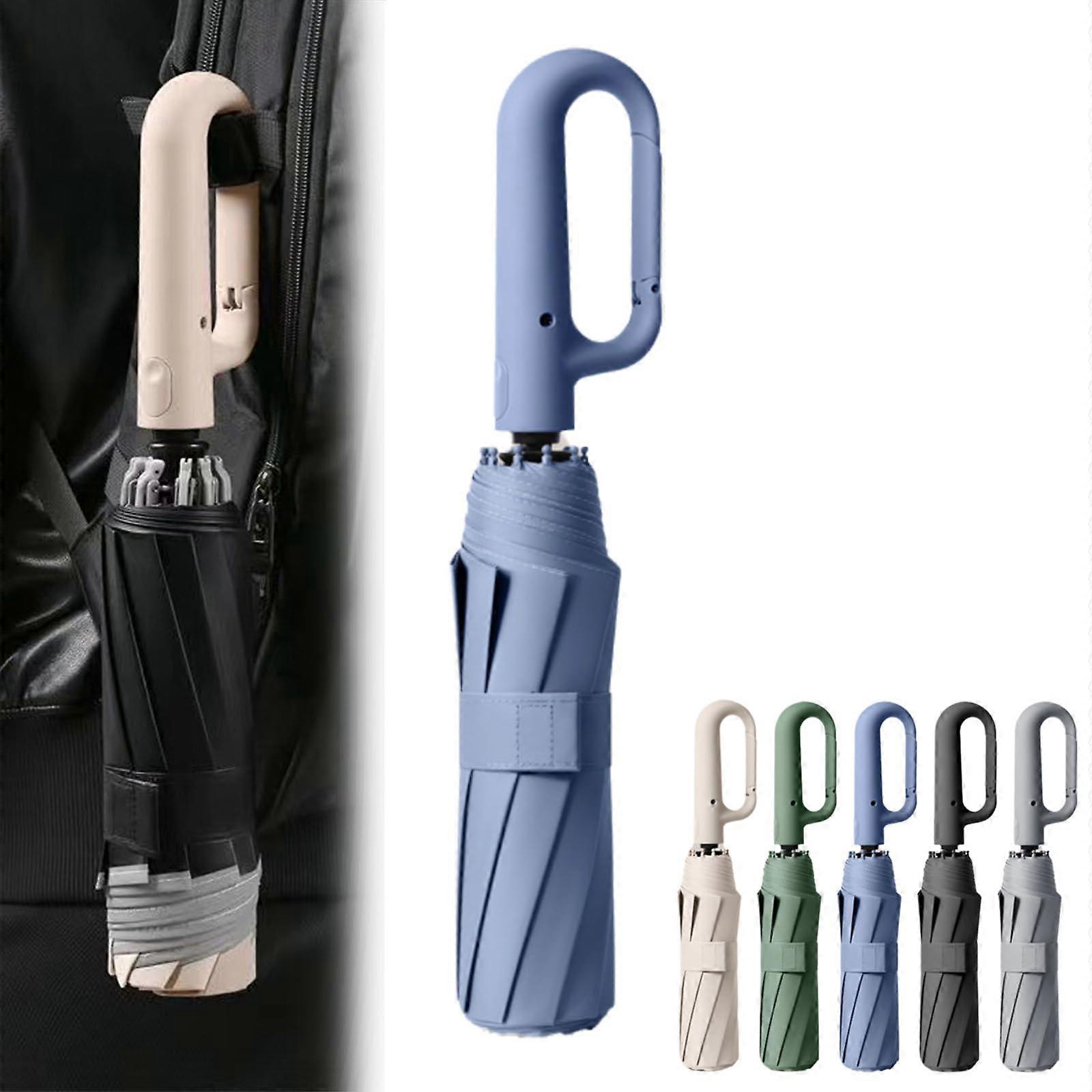 Automatic Windproof Umbrella 126cm Large Canopy Compact Folding Travel Umbrella for Rain and Sun