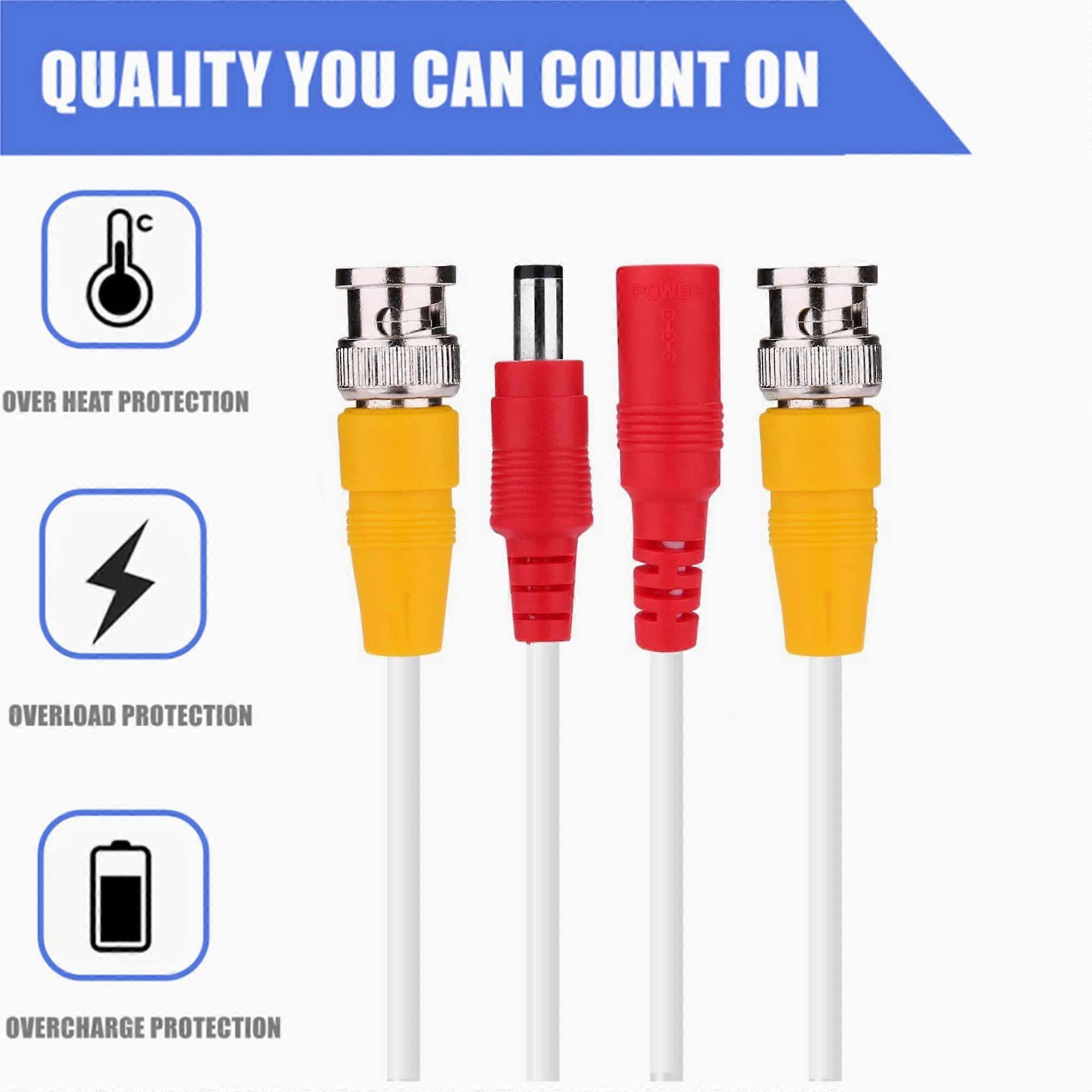 150ft BNC Security Camera Extension Cable White Replacement for MCHD2051 LBCHD2051 CCTV