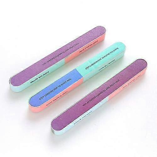 Nail Buffer Block for Manicure Pedicure, Sponge Nail File, Precision Polishing Tool, Random Color