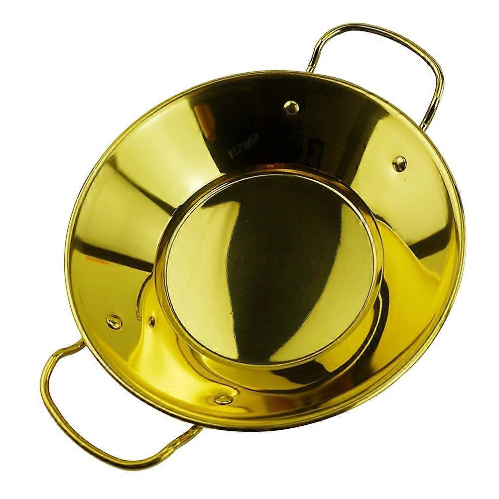 Stainless Steel Dry Pot Kitchen Cooking Pot Practical Use with Handle