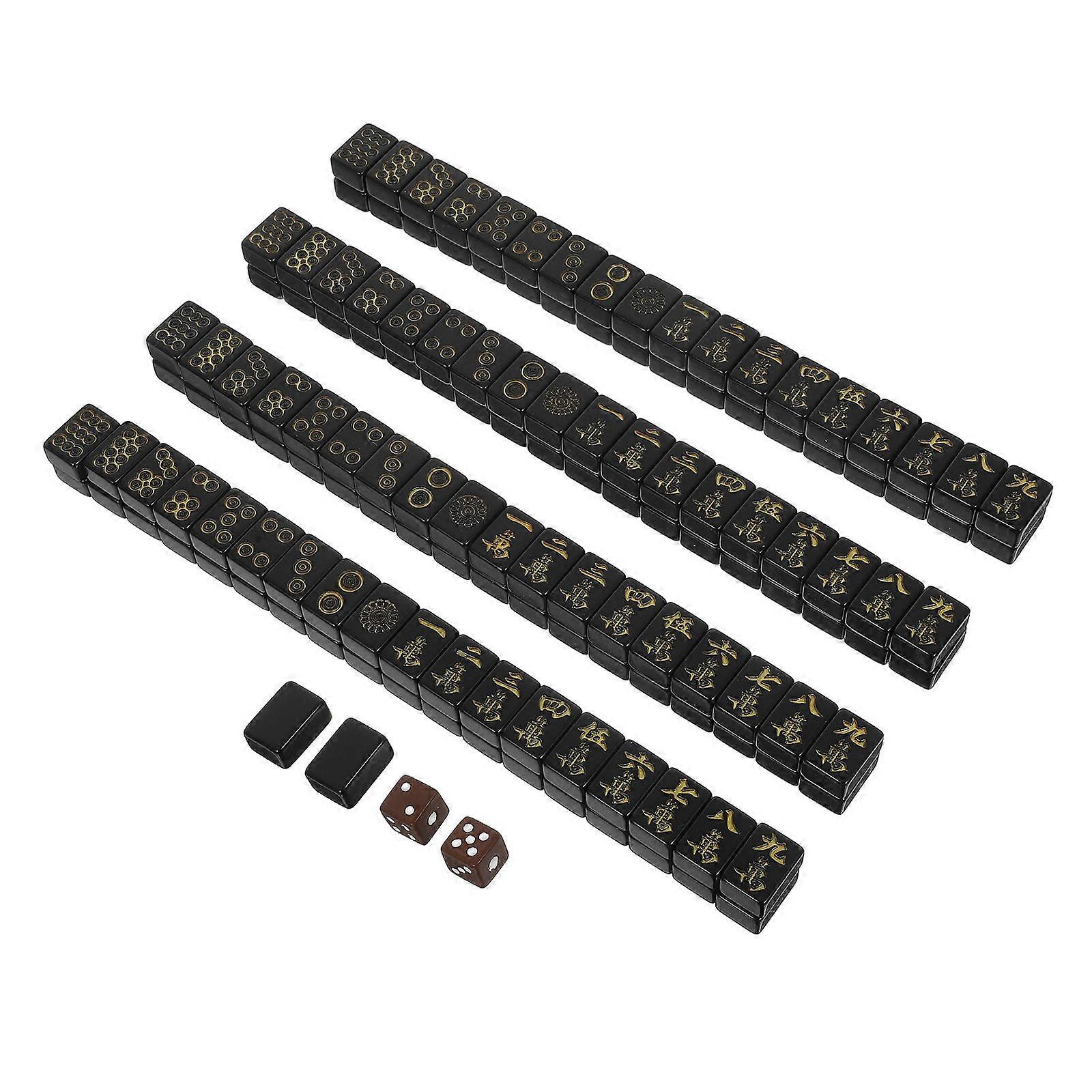 Portable Mahjong Mini Mahjong Set for Playing Use Compact Travel Game