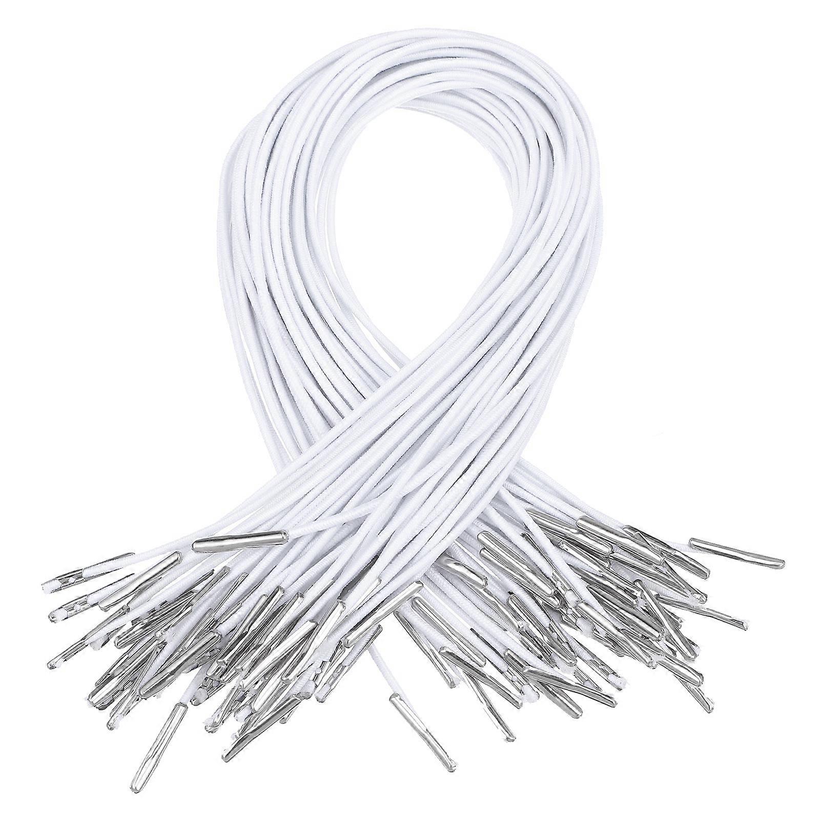 White Elastic Barbed Cords for Stretch Loop and Craft Use 500Pcs