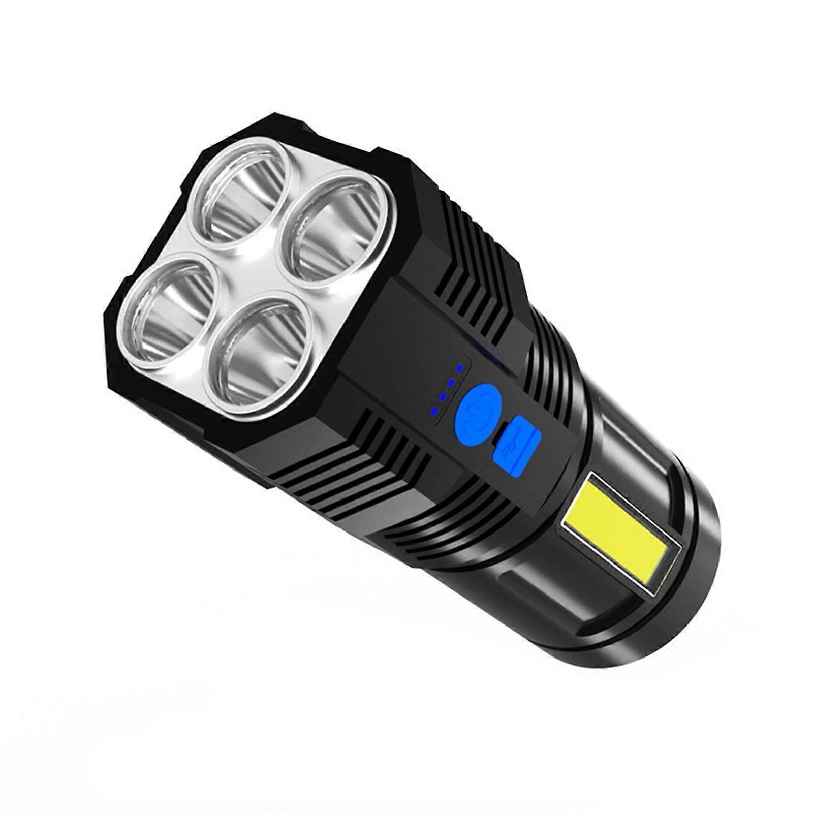 Rechargeable LED Flashlight: 3 Modes with COB Work Light, IPX5, Powerful Handheld Flash Su