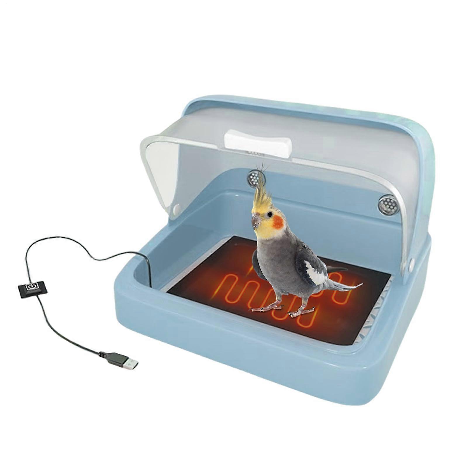 Chicken Brooder Box with Adjustable Heating Pad, Clear Window Poultry Incubator for Ducklings and Parrots