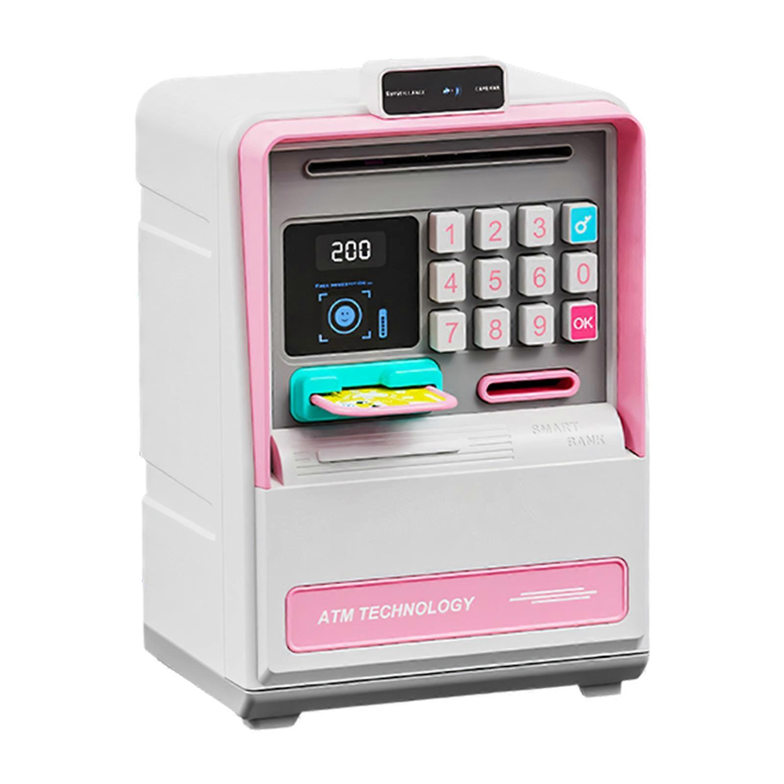 Automatic Cash Roller Money Box With Code Security For Early Financial Learning  Pink